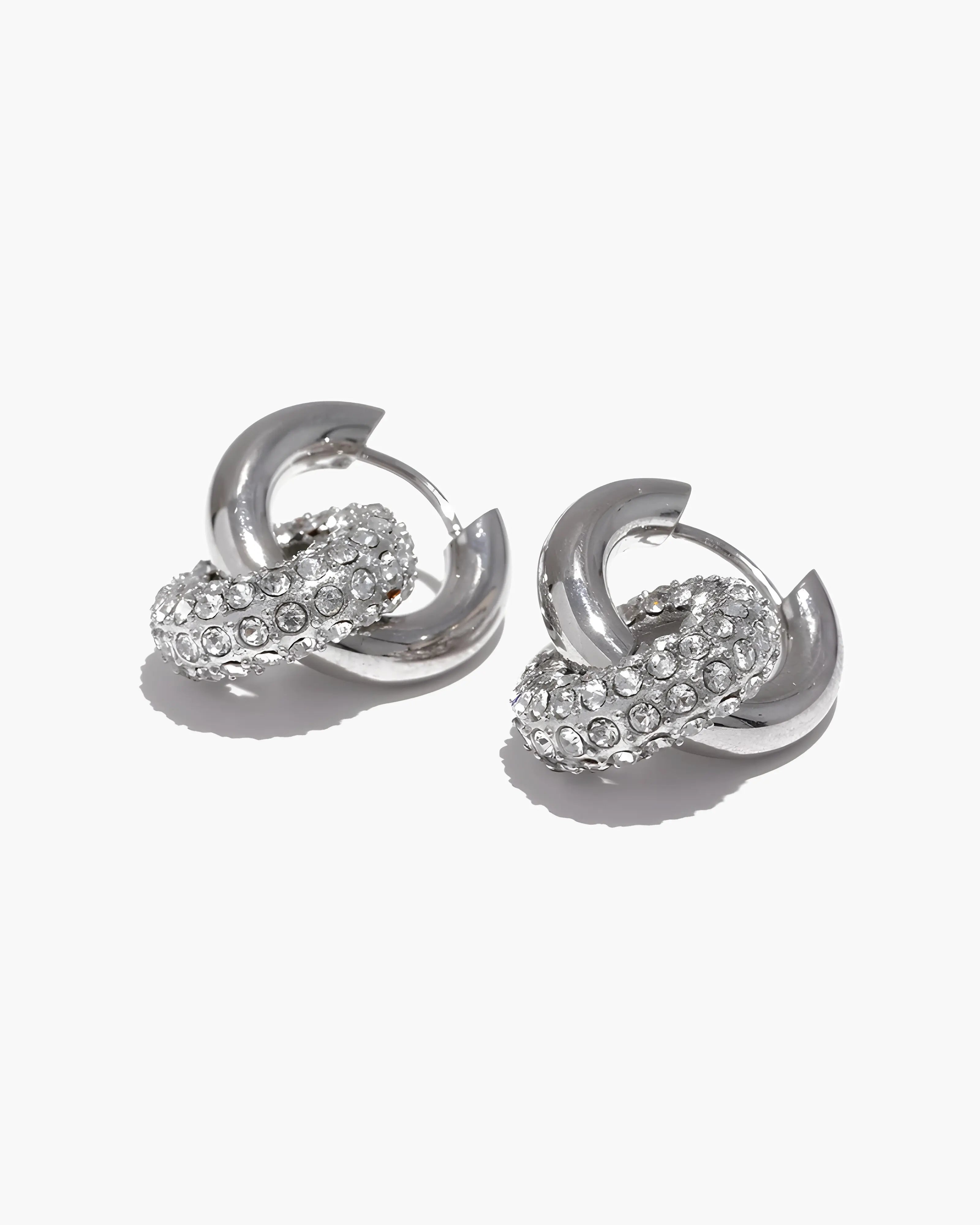 Brinco de Argola Dupla Link Pavê