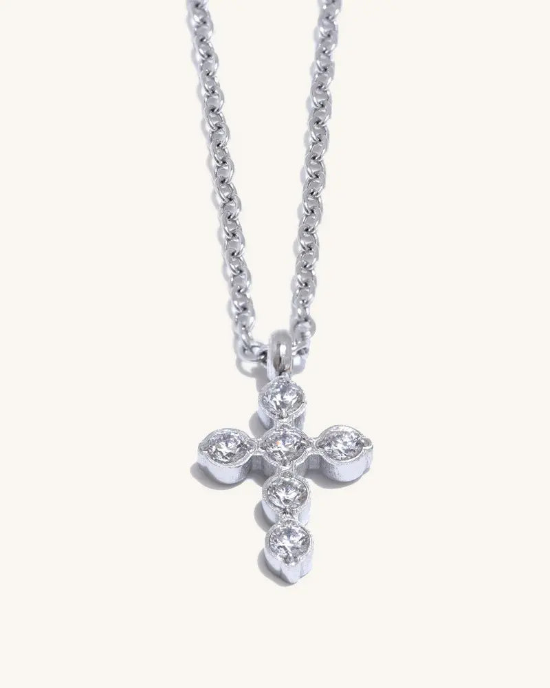 Colar Crucifixo Tennis Zircônia