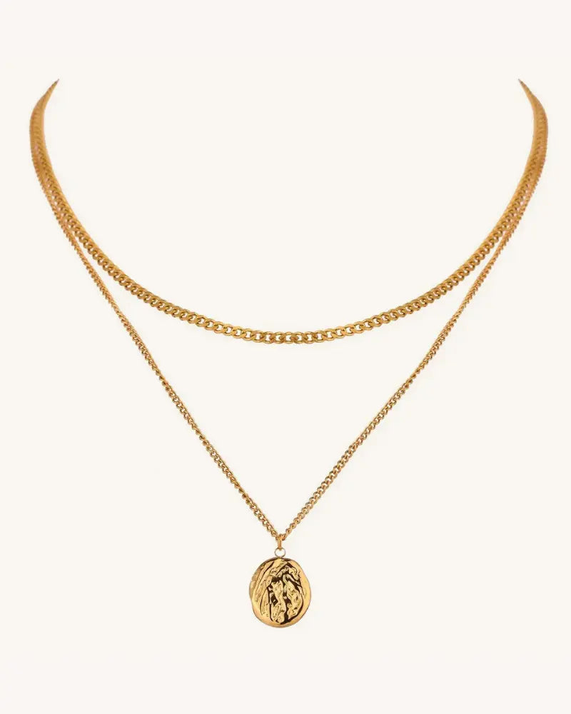 Colar Duplo Medalha Molten