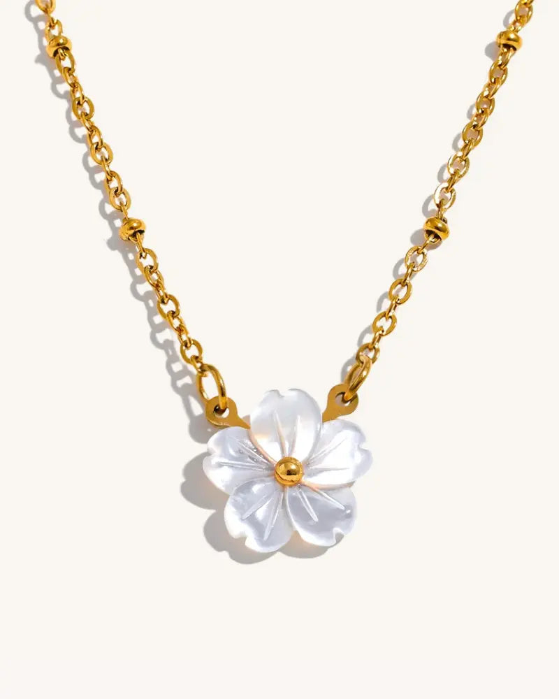 Colar Flor Concha Natural