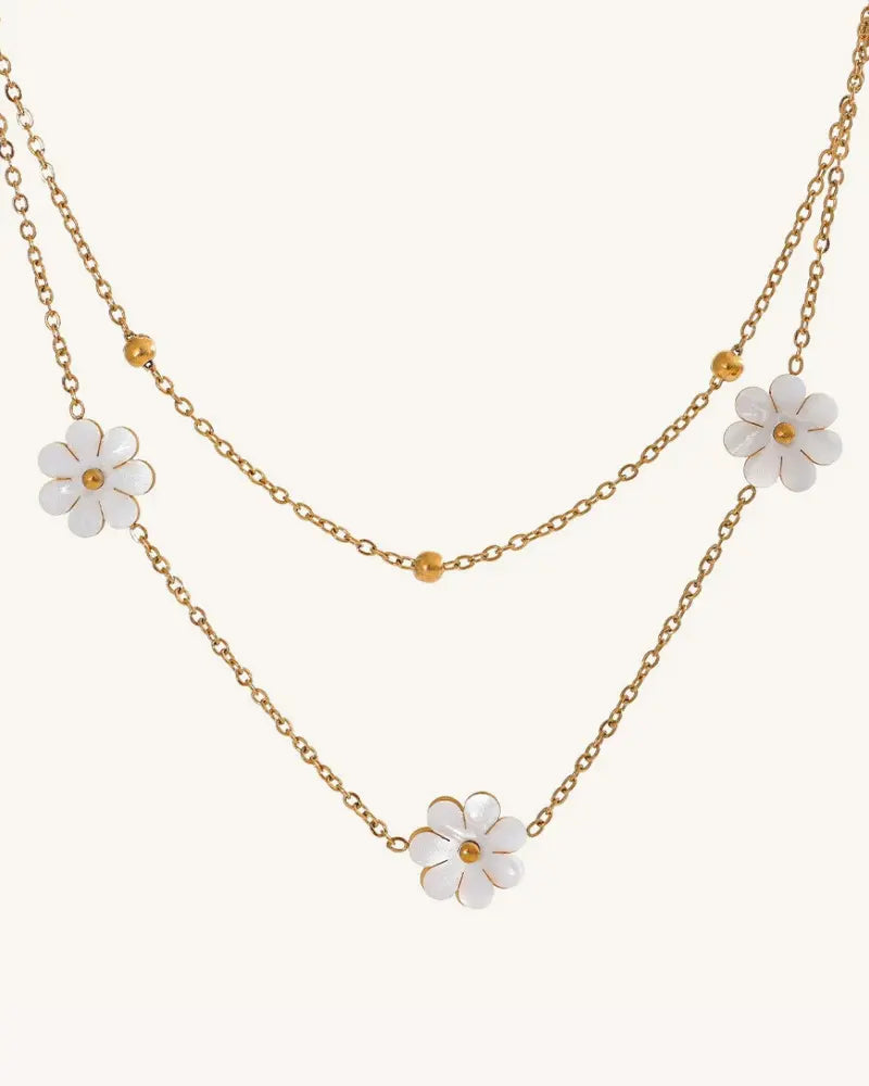 Colar Duplo Floral