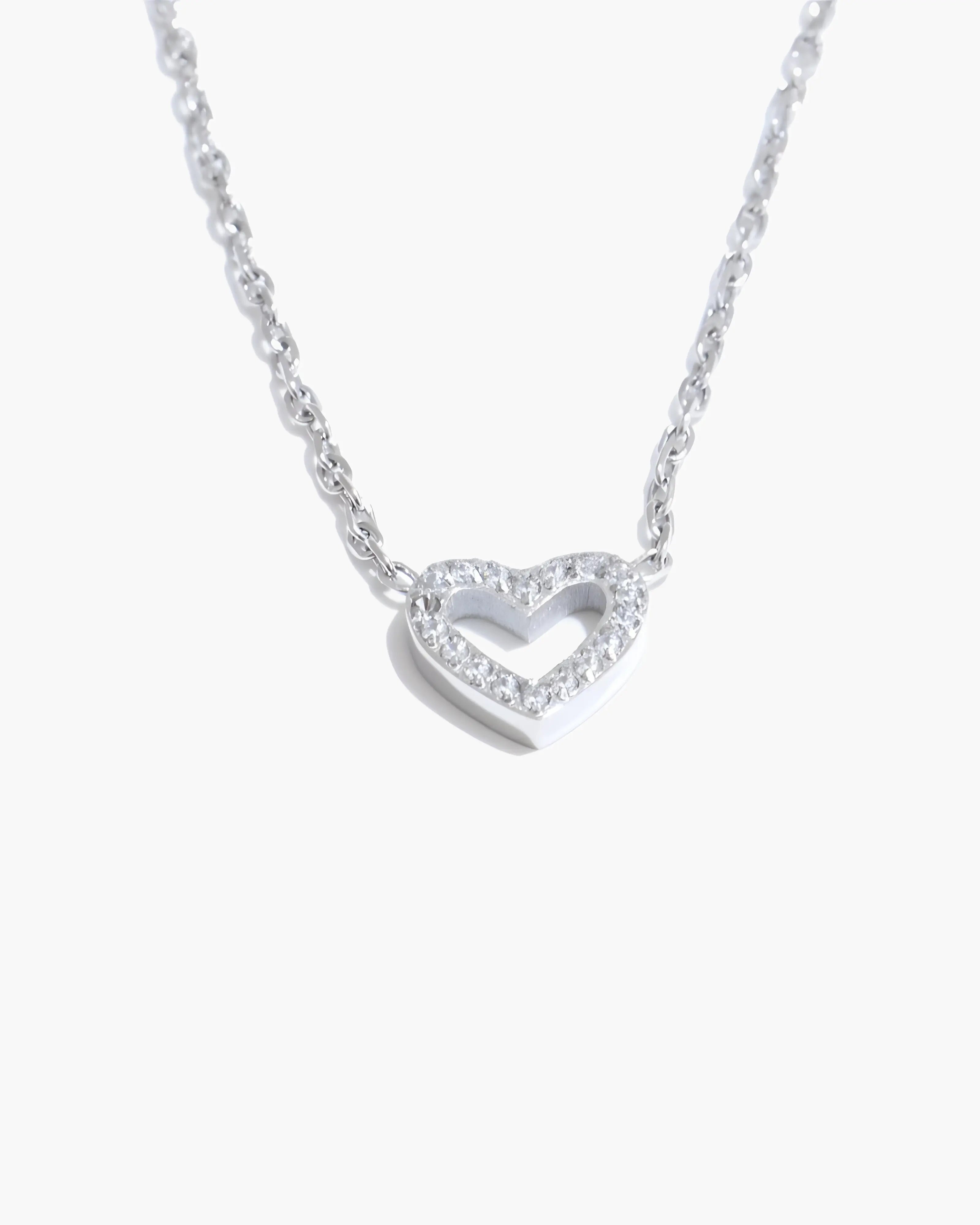 Colar Coração Strass