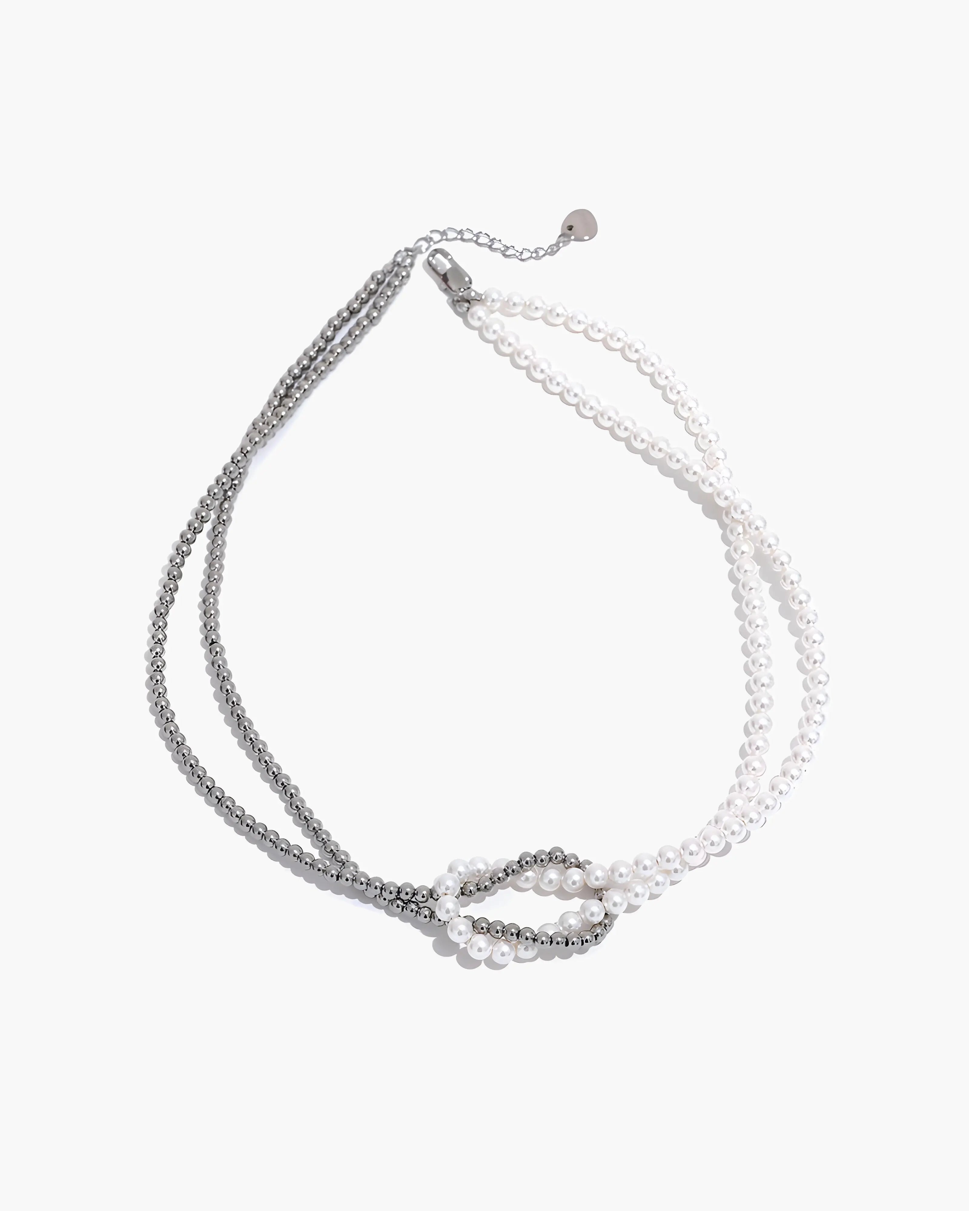 Gargantilha Entrelaço Contas & Pérolas