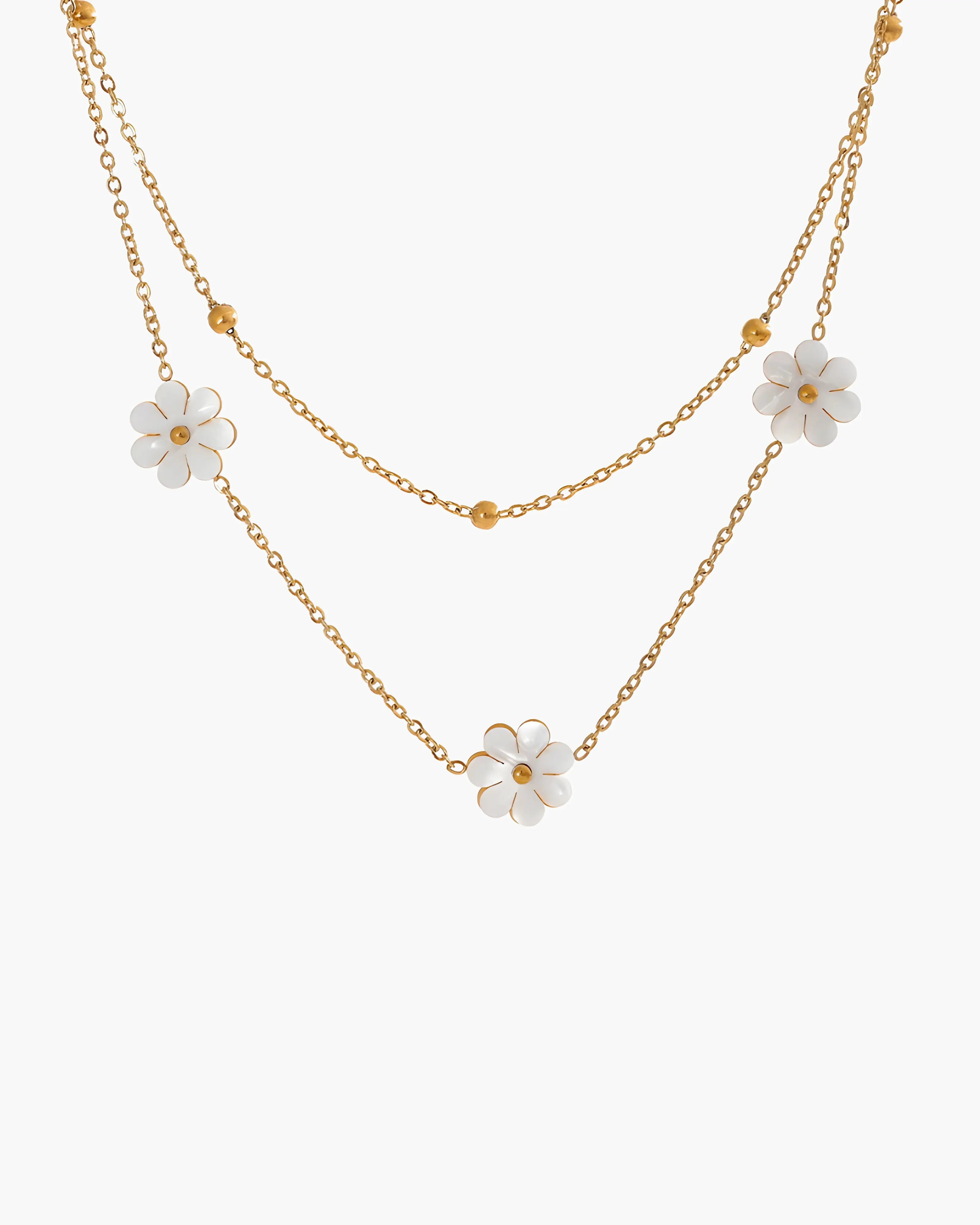 Colar Duplo Floral