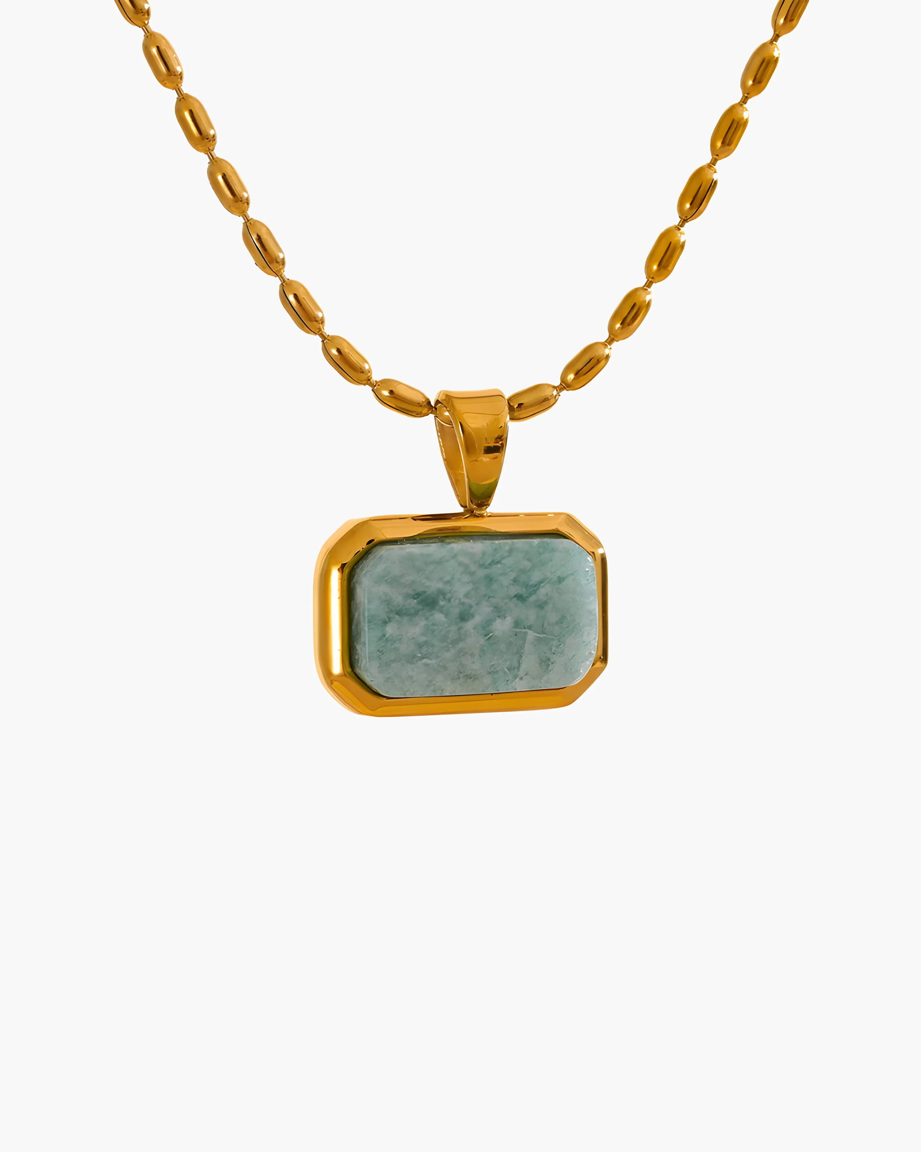 Colar Square Amazonita