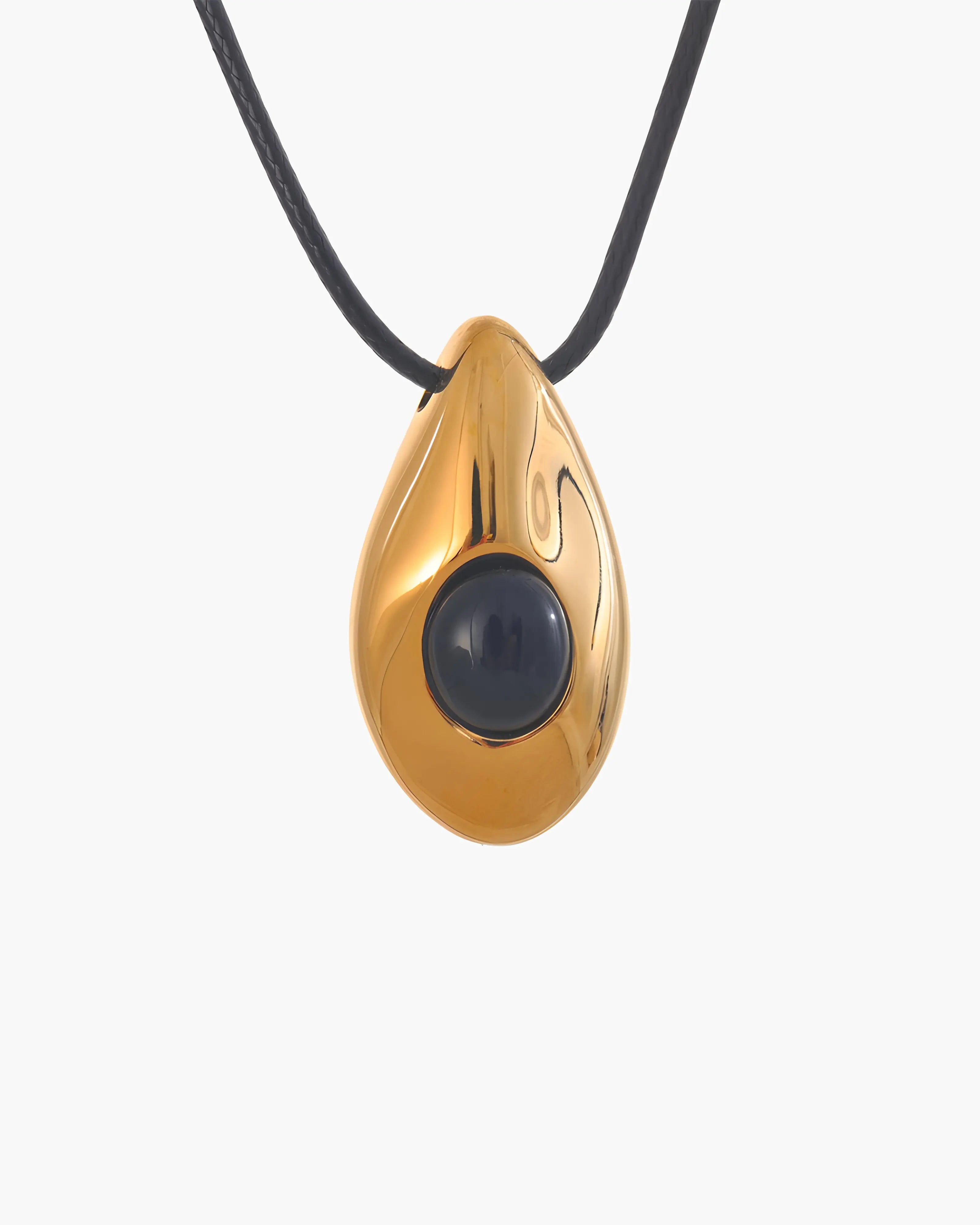 Colar Ágata Cordão de Couro