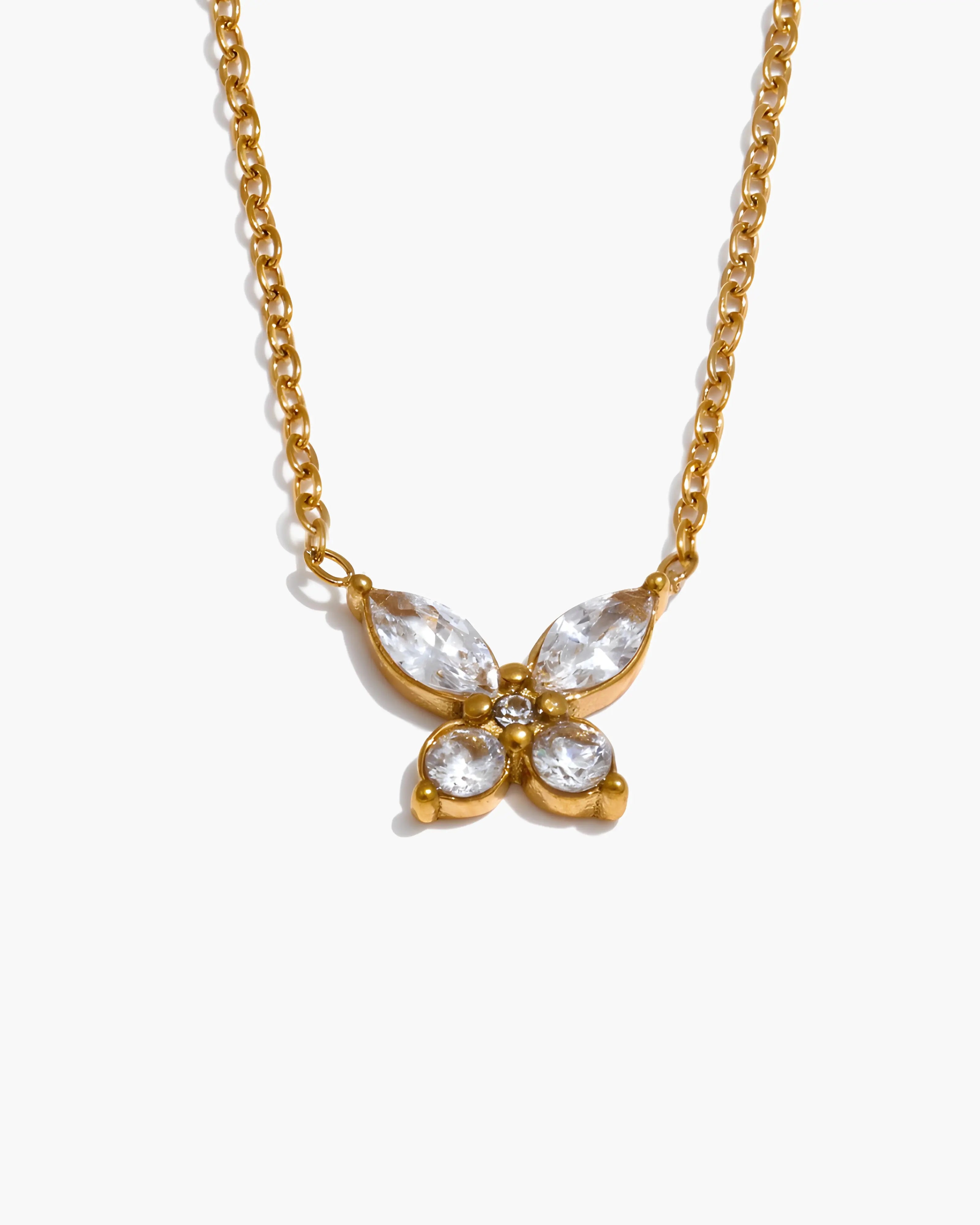 Colar Borboleta de Zircônia