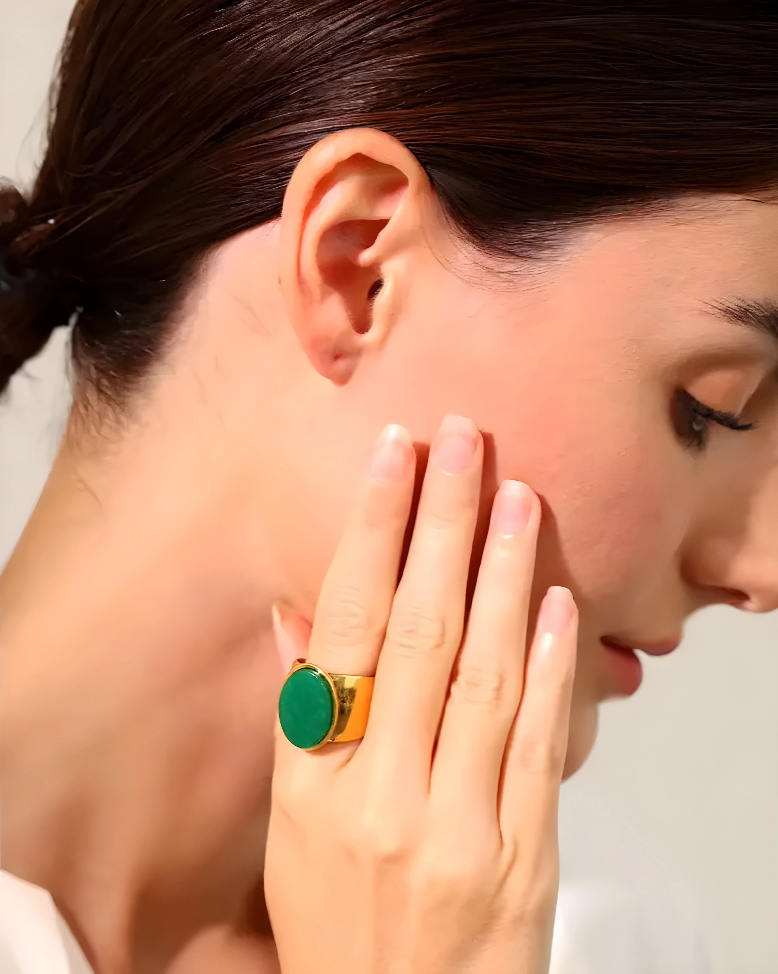 Anel State Pedra Natural