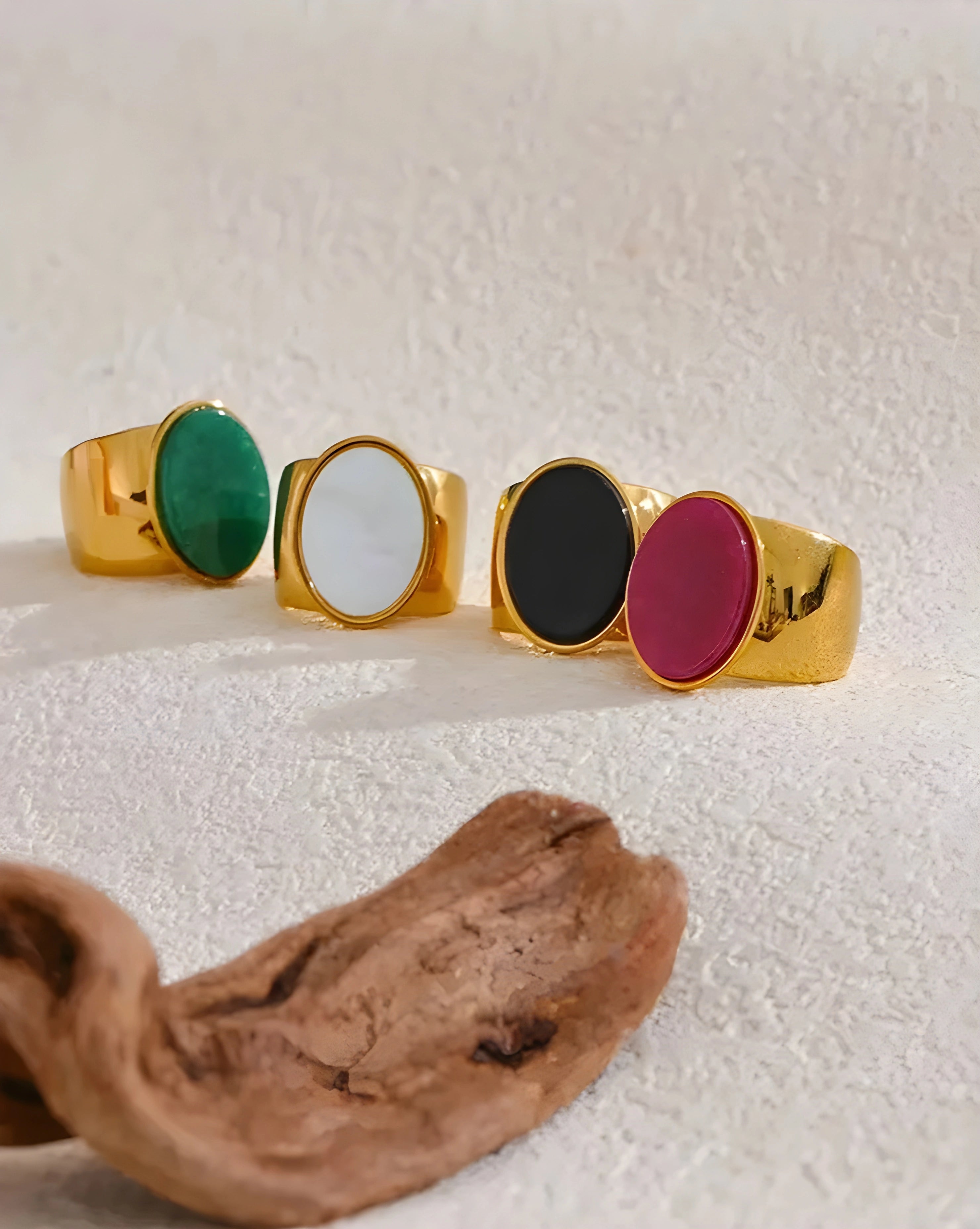 Anel State Pedra Natural