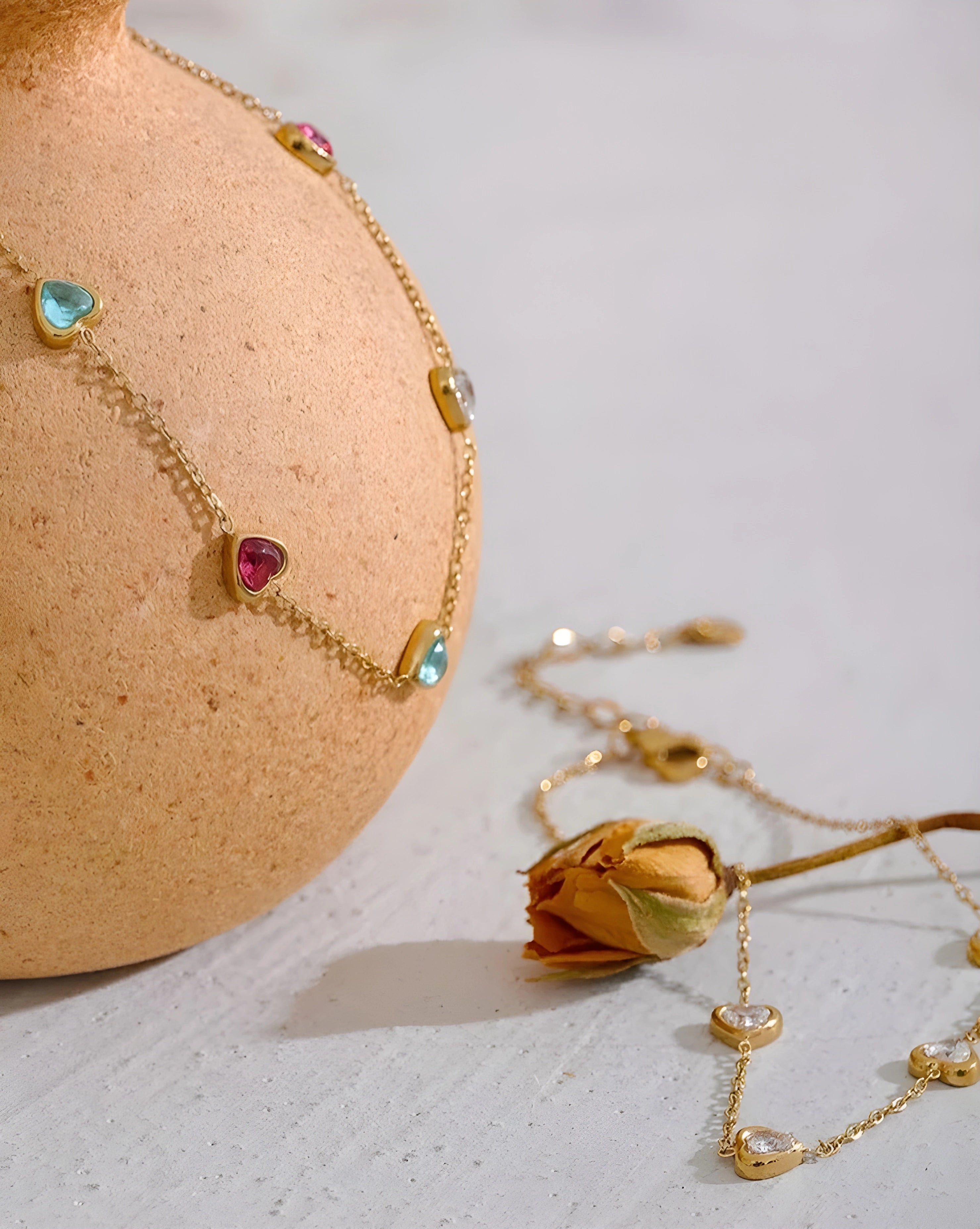 Tornozeleira Corações Coloridos