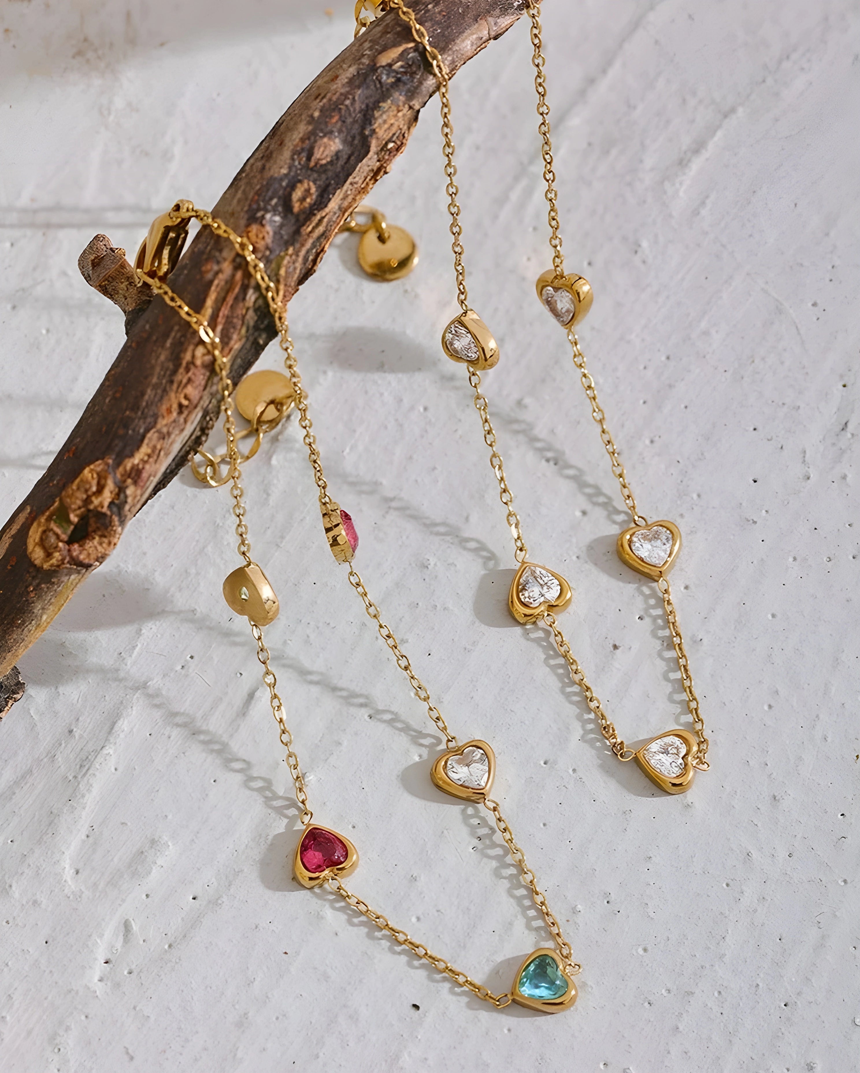 Tornozeleira Corações Coloridos