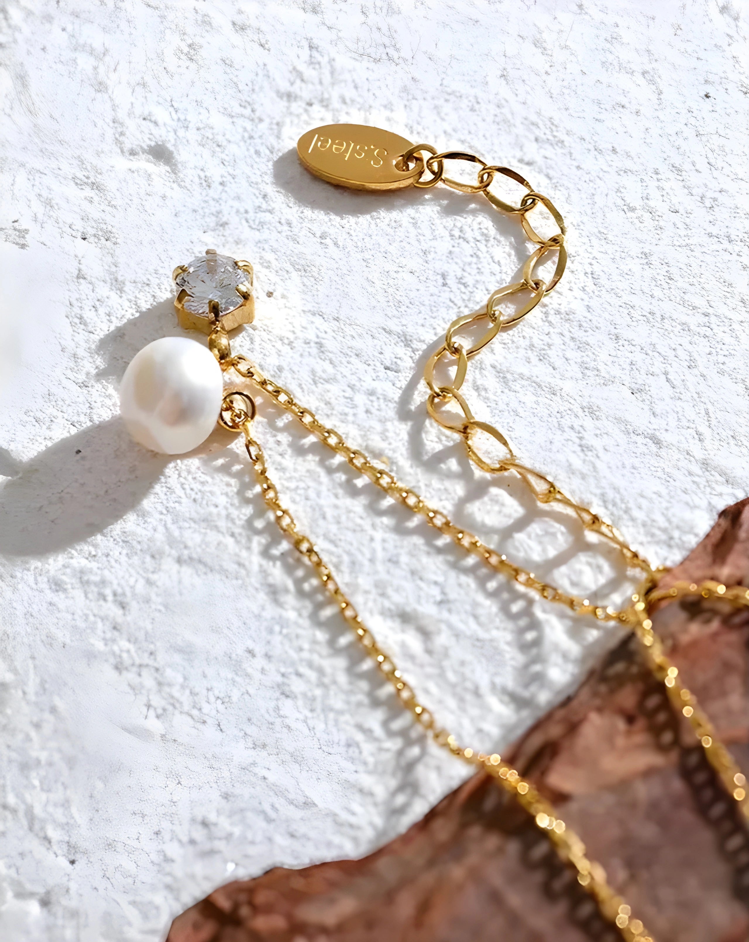 Colar Zircônia & Pérola