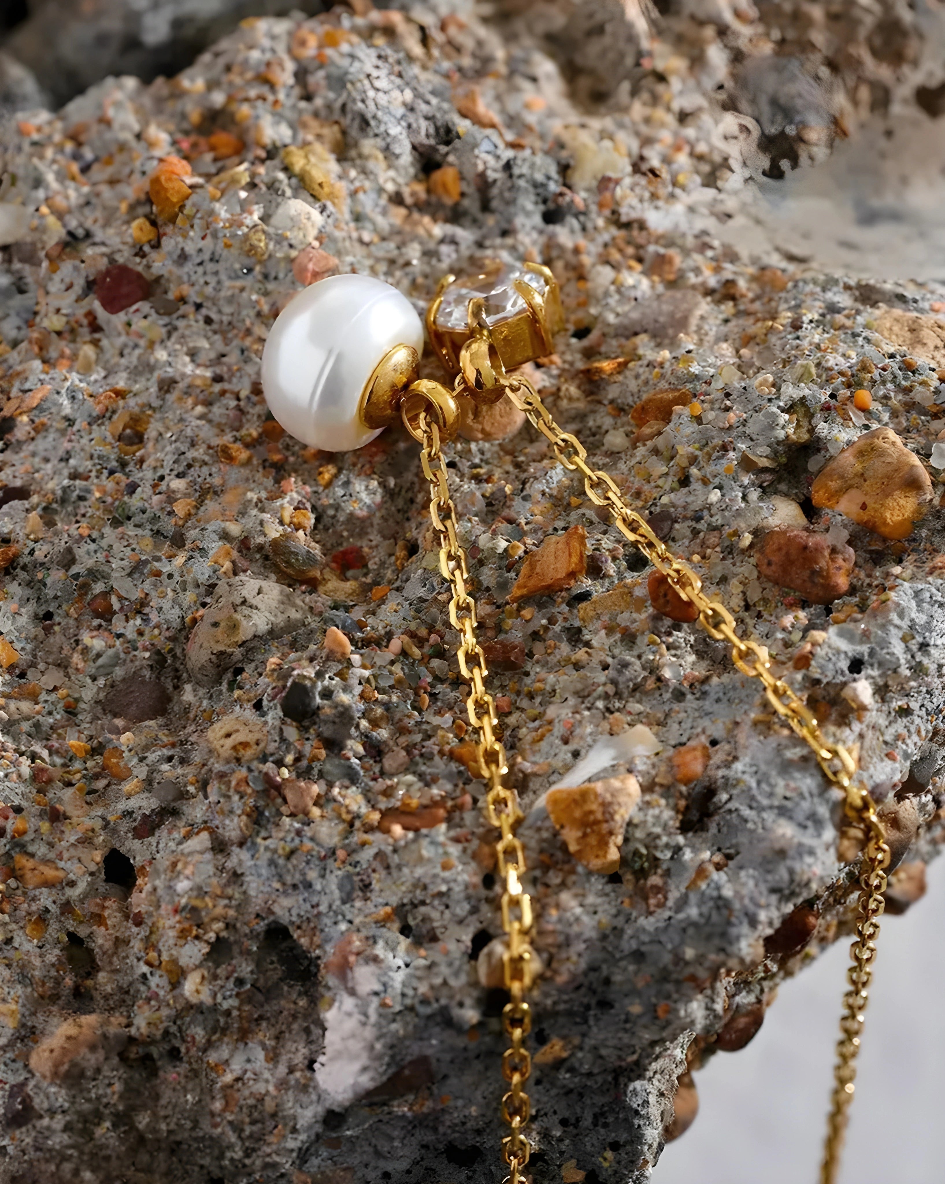 Colar Zircônia & Pérola