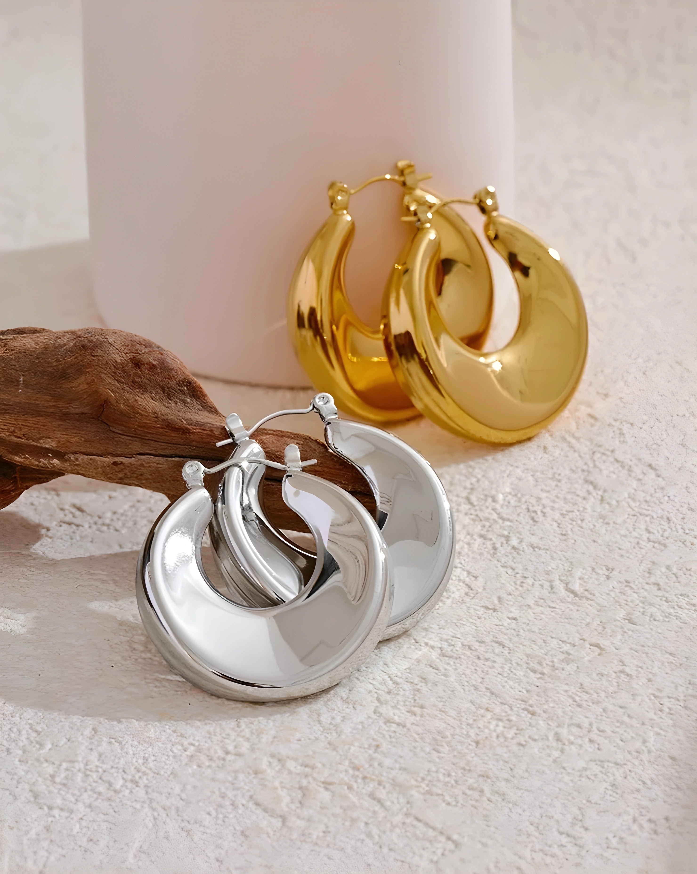 Brinco de Argola Domo Curvo