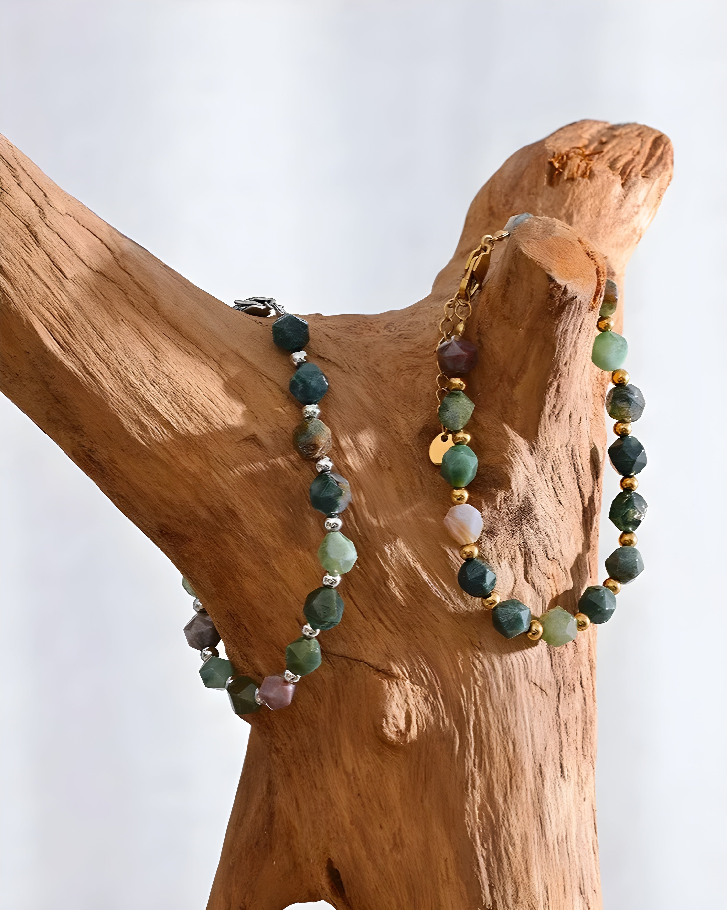 Pulseira de Contas Ágata Indiana