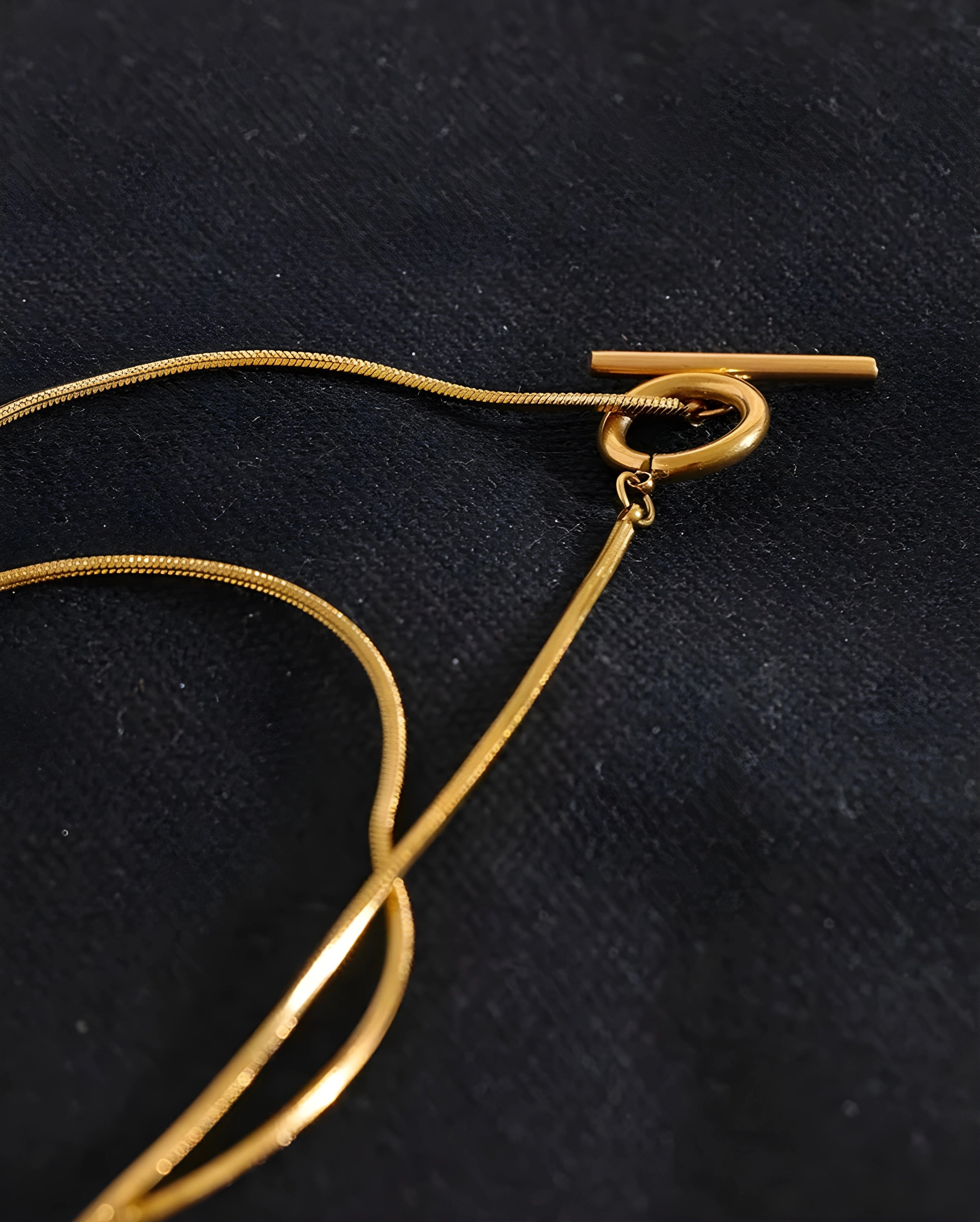 Colar Longo Fecho Argola & Barra