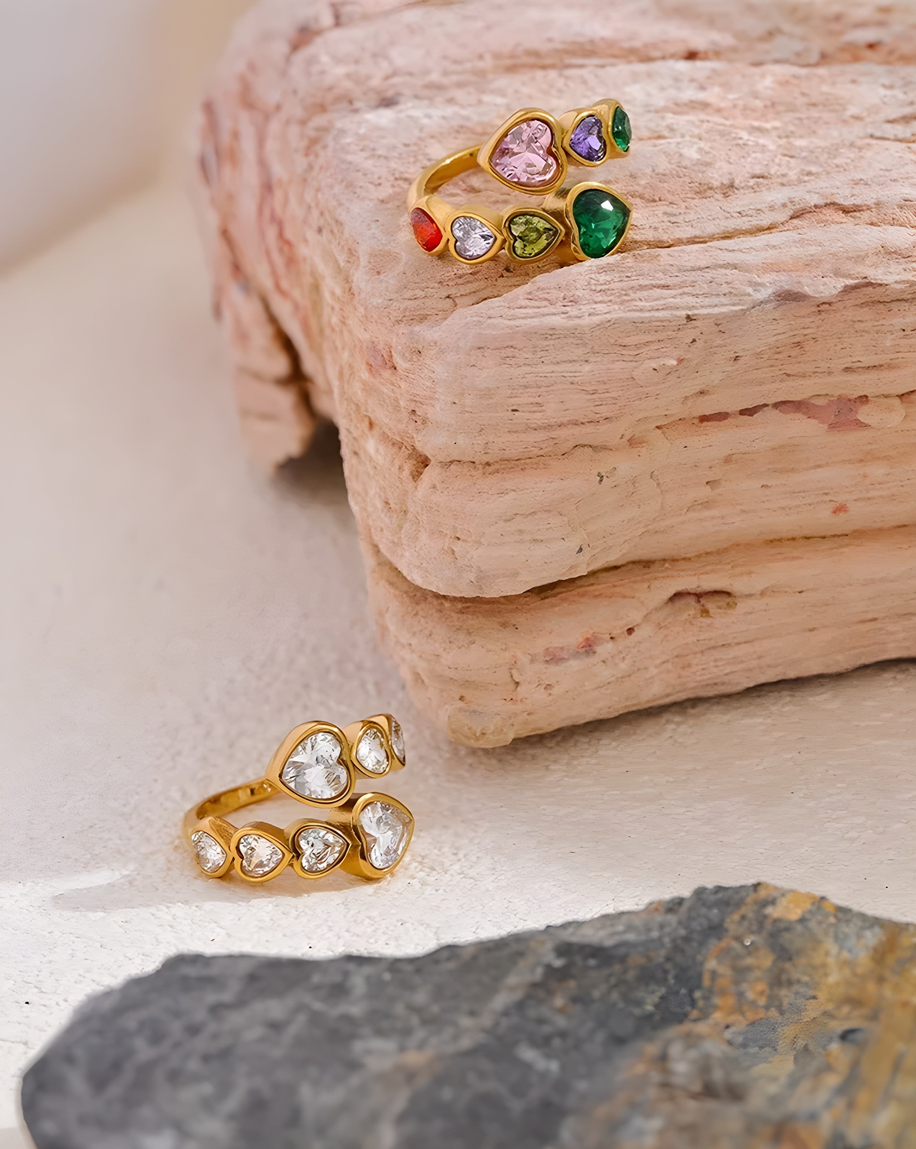 Anel Corações Crescente