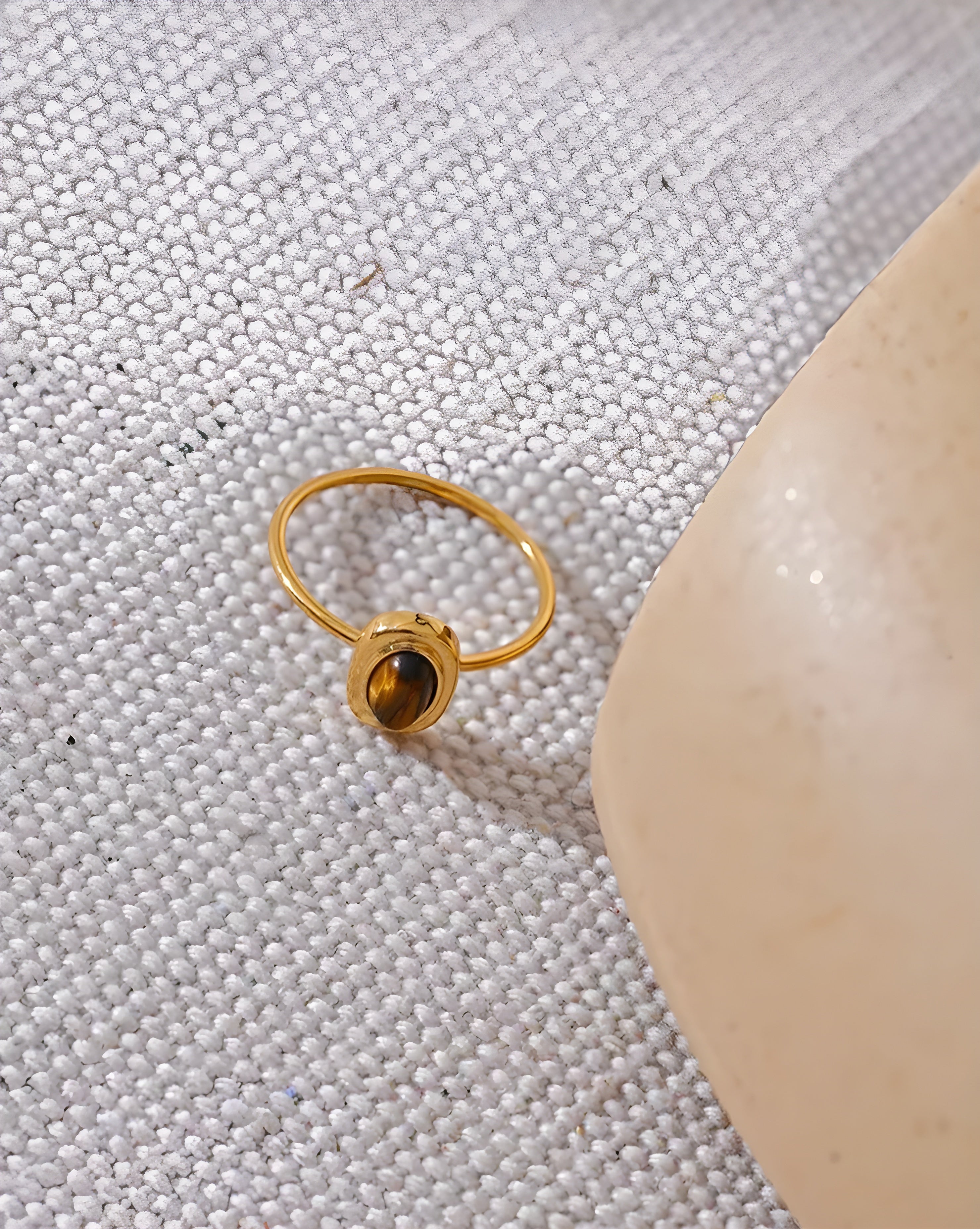 Anel Olho de Tigre Oval