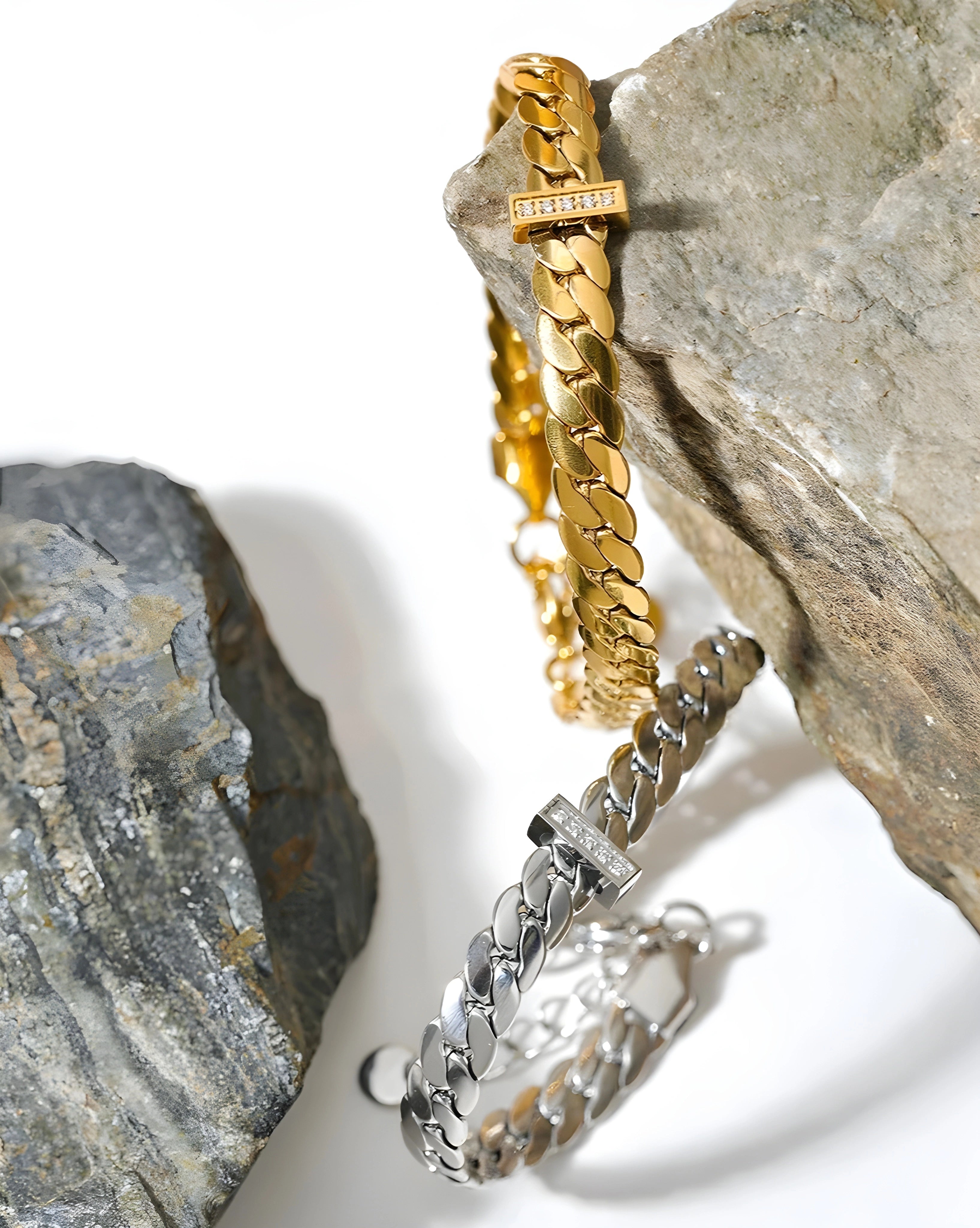 Pulseira Corrente Cubana Linha de Zircônia