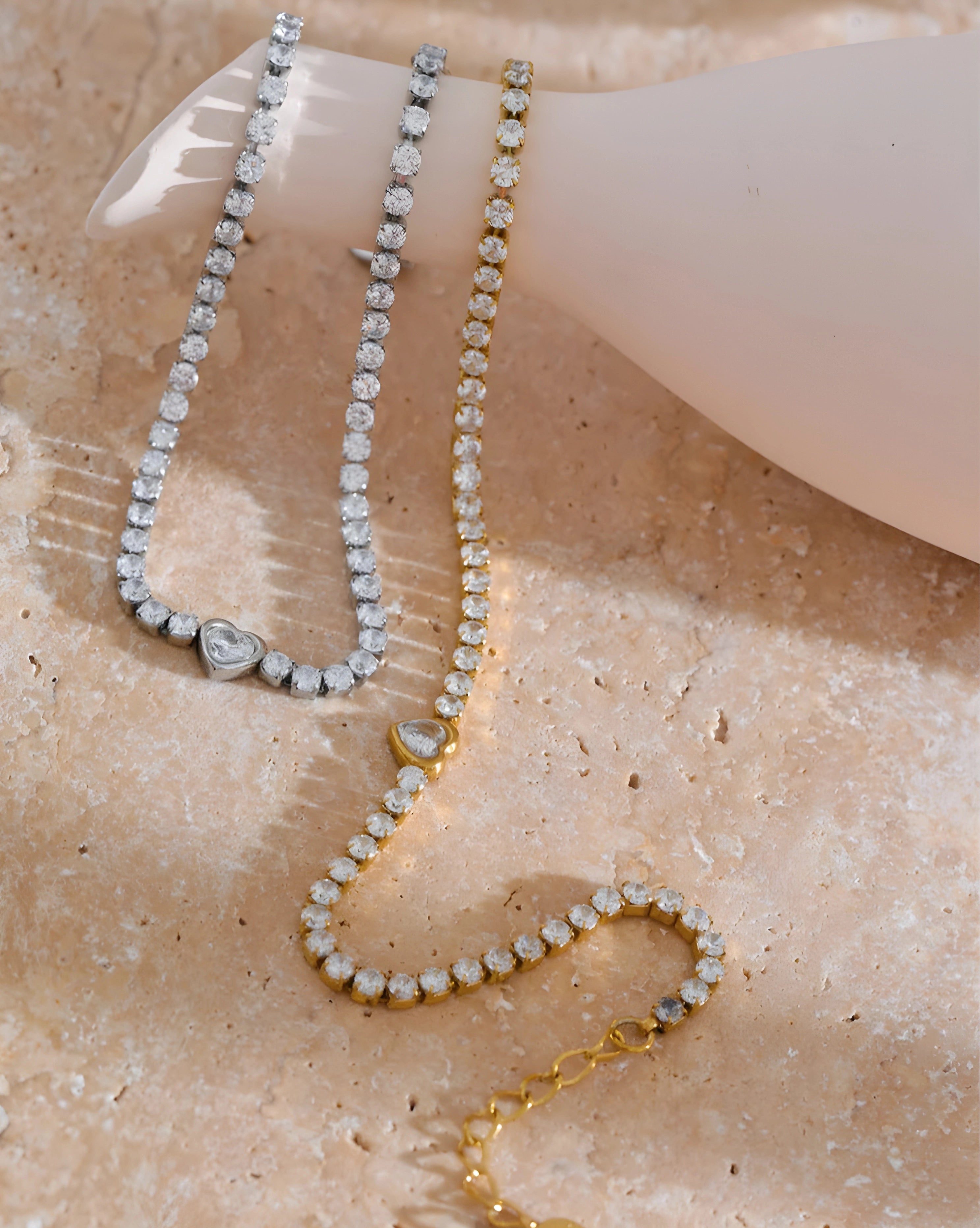 Pulseira Cravejada Coração Cintilante