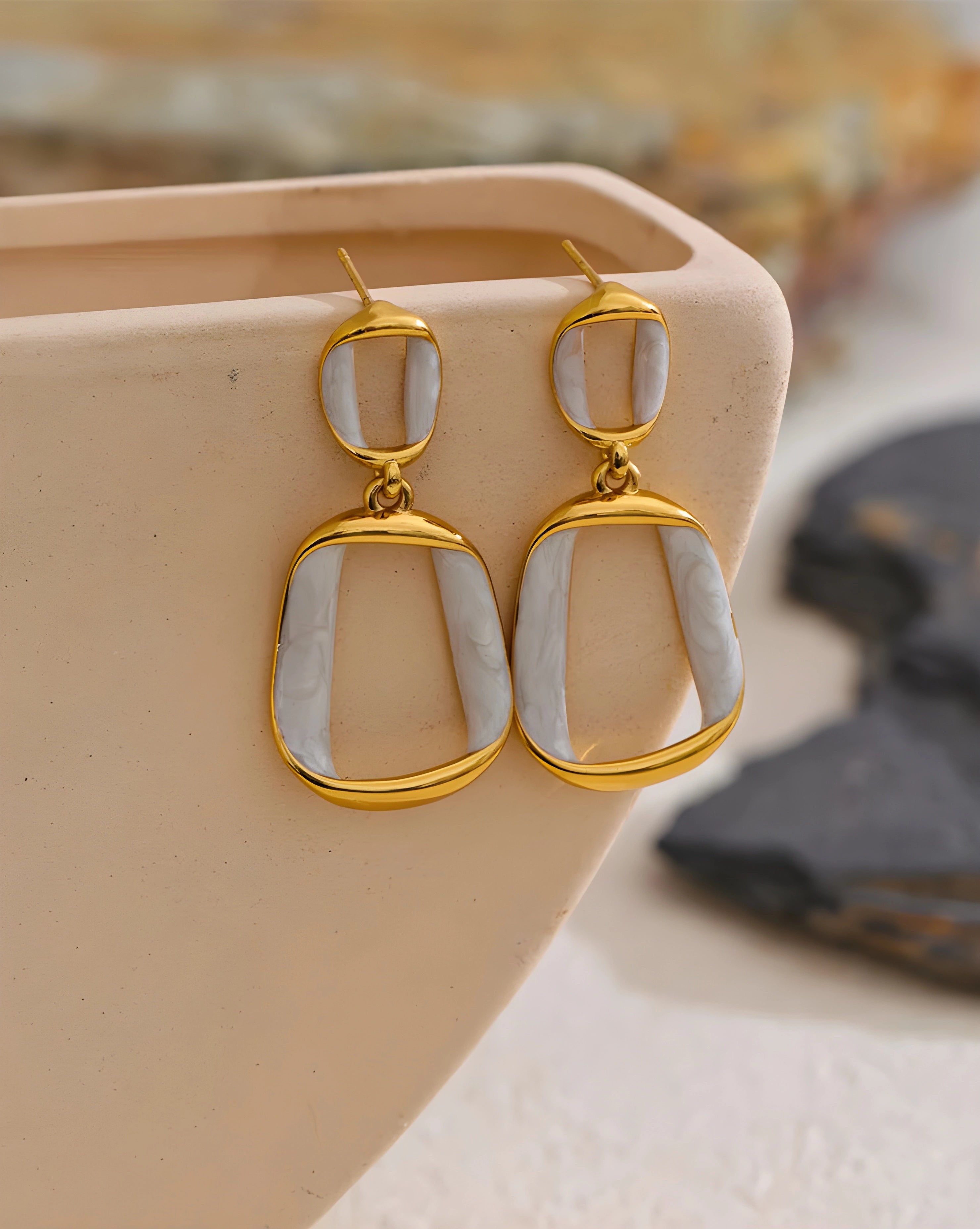 Brinco Chaleur Esmalte Branco