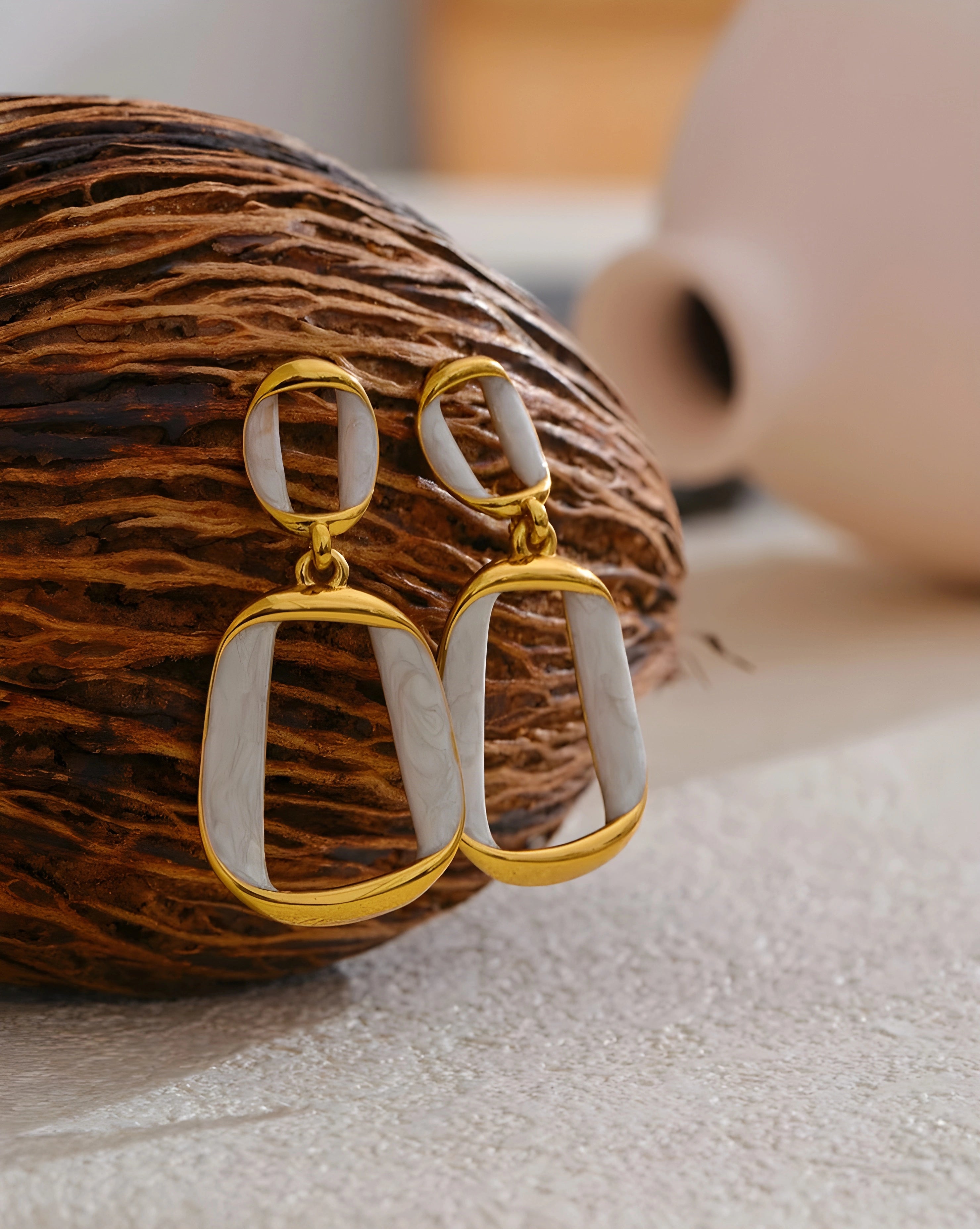 Brinco Chaleur Esmalte Branco