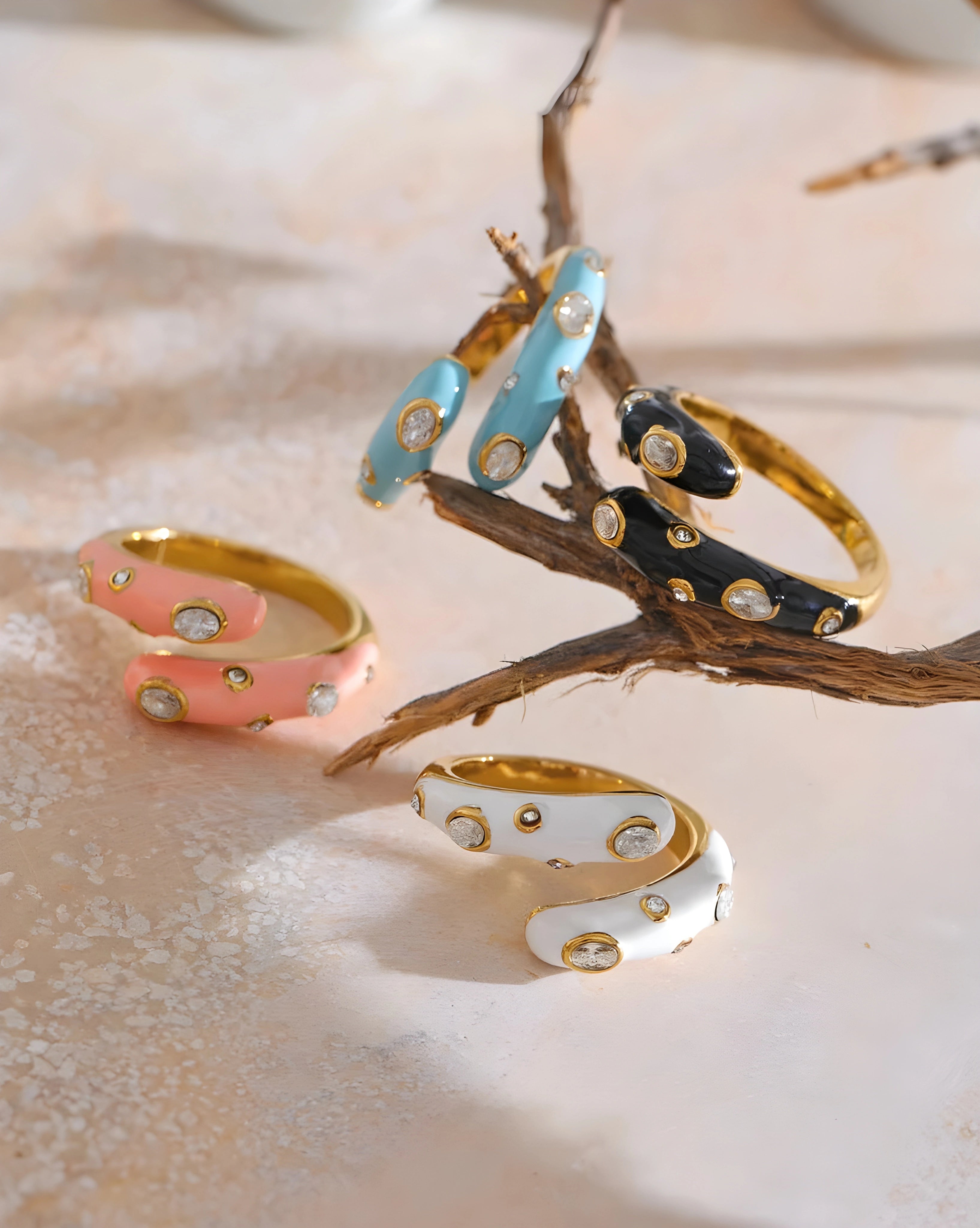 Anel Candy Esmaltado & Zircônia