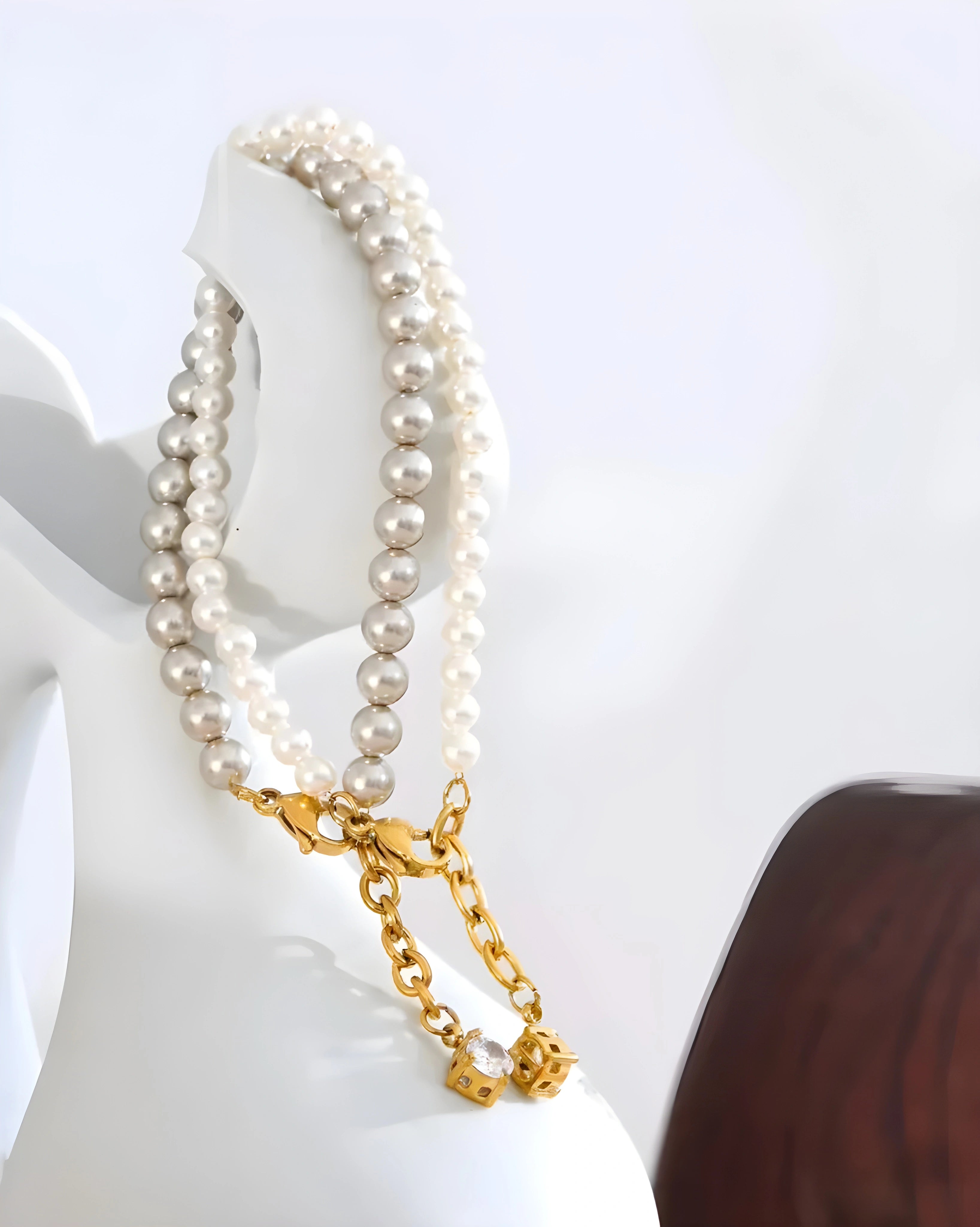 Pulseira Pérolas & Ponta de Zircônia