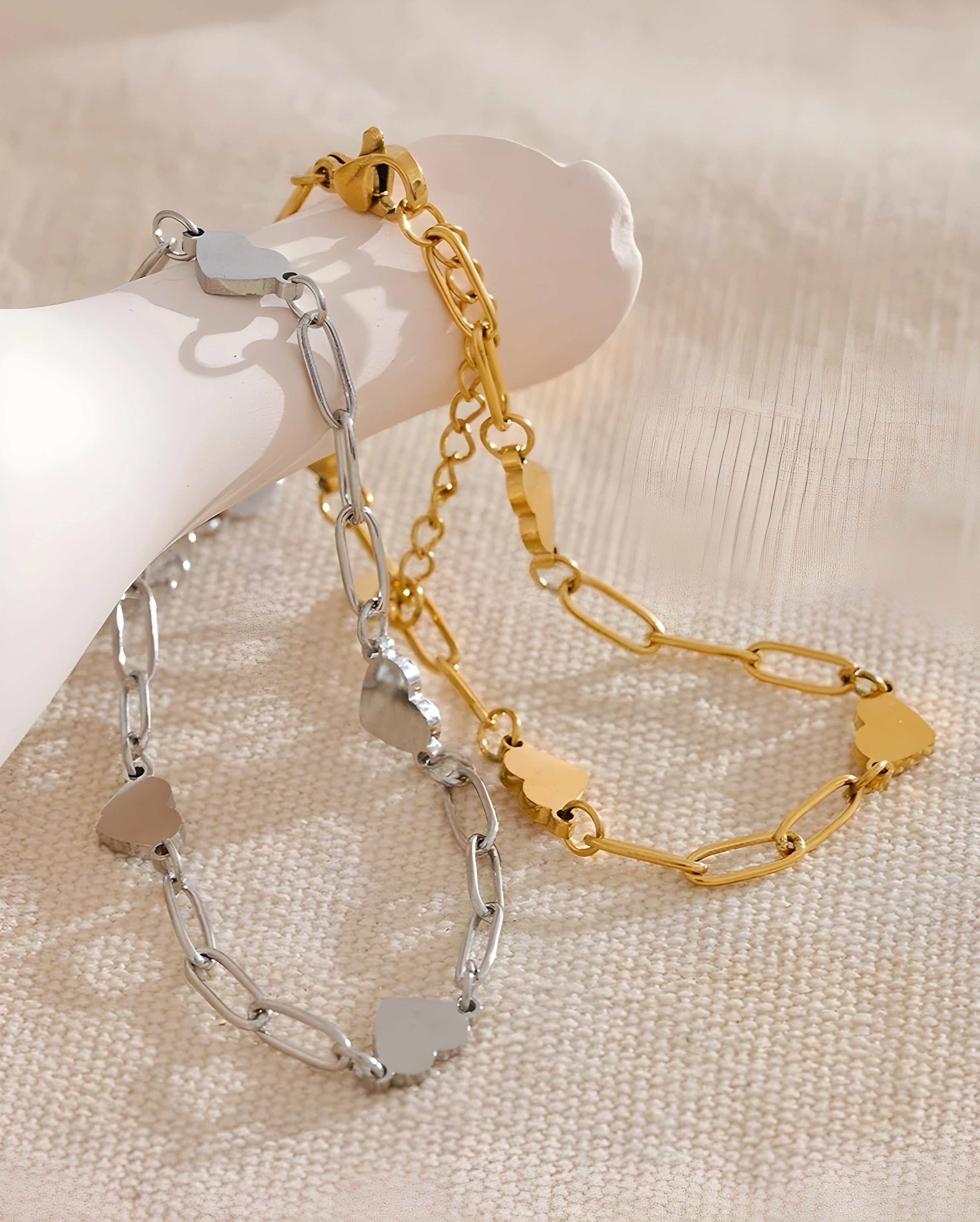 Pulseira Elos Corações