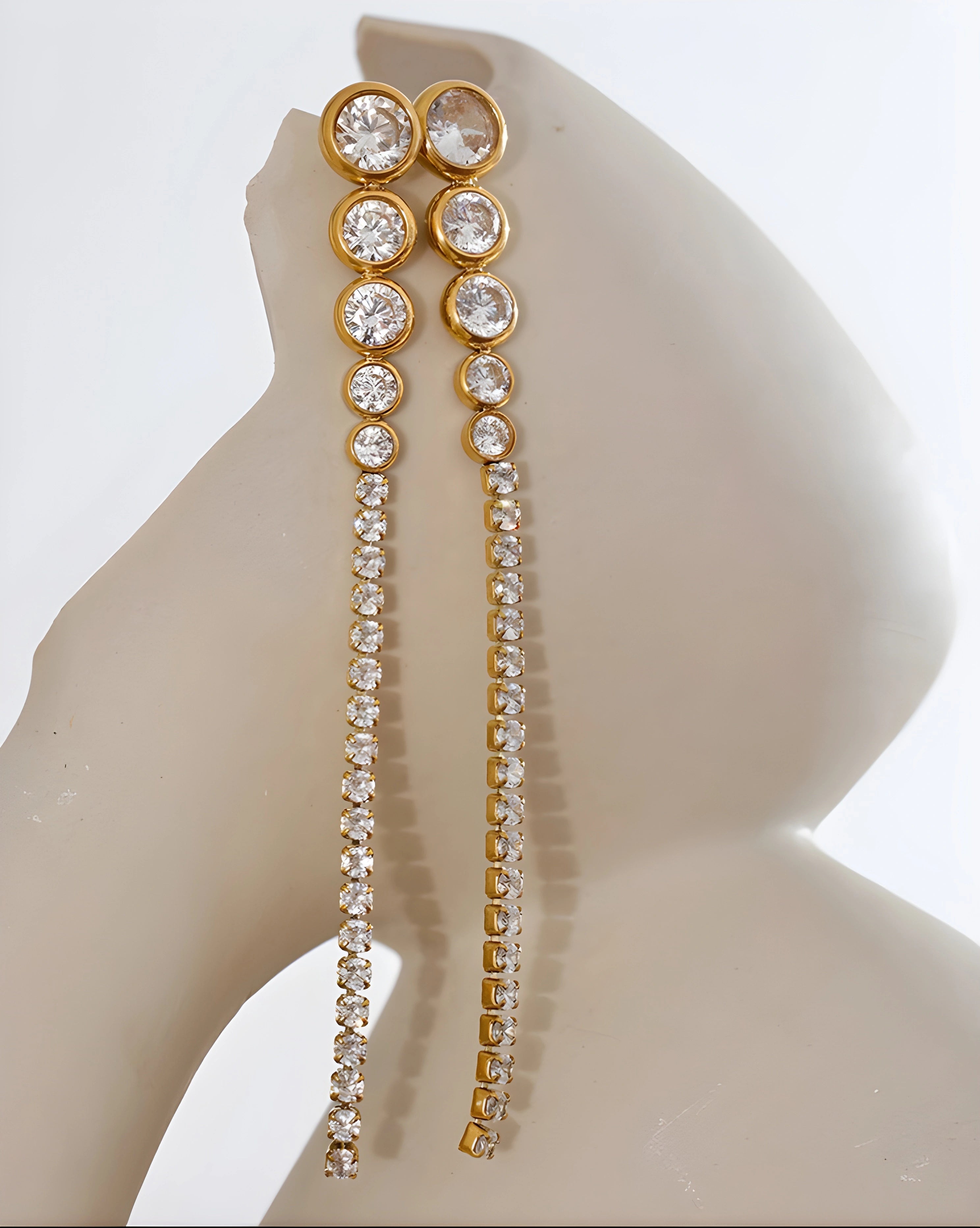 Brinco Longo Tennis Zircônia