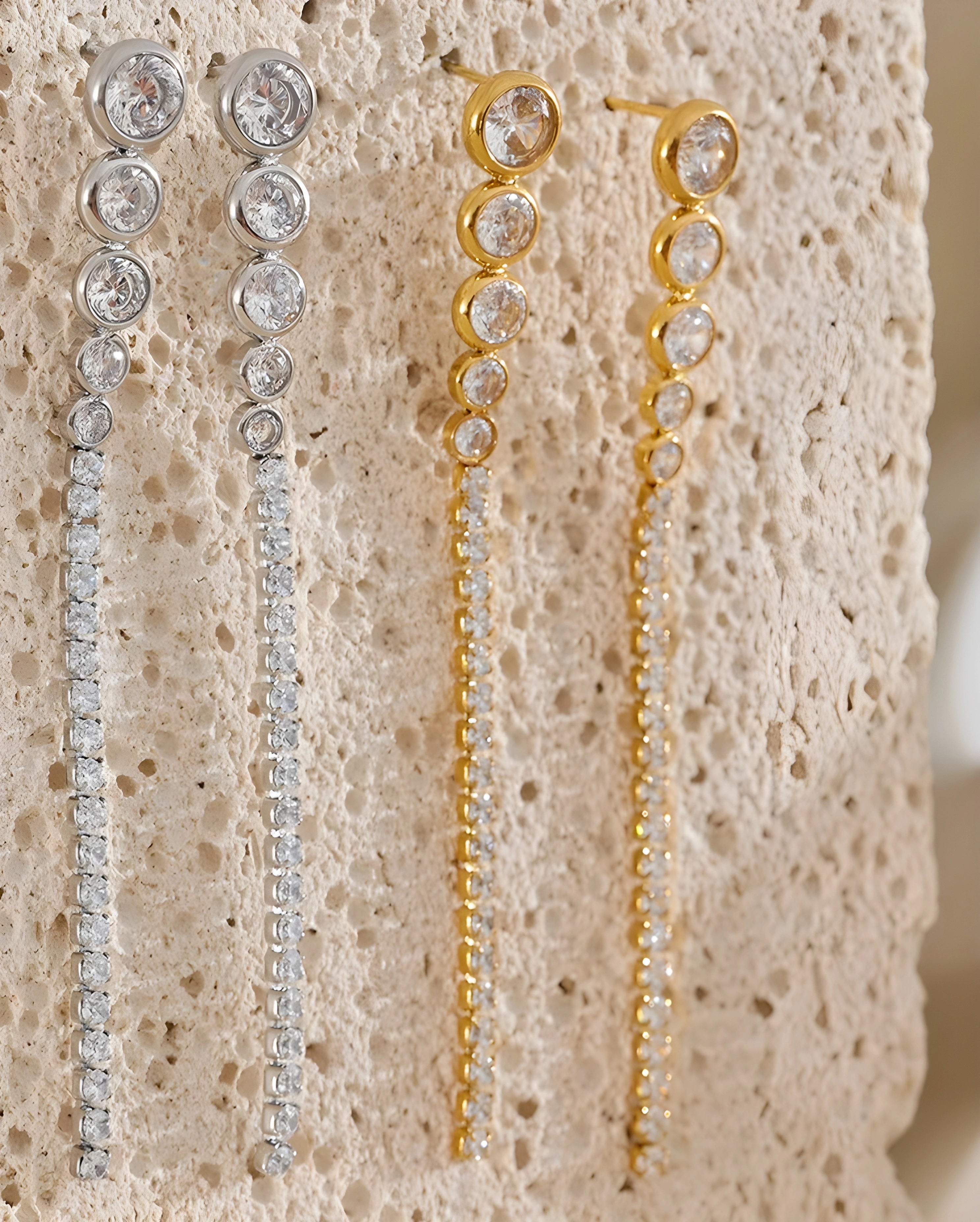 Brinco Longo Tennis Zircônia