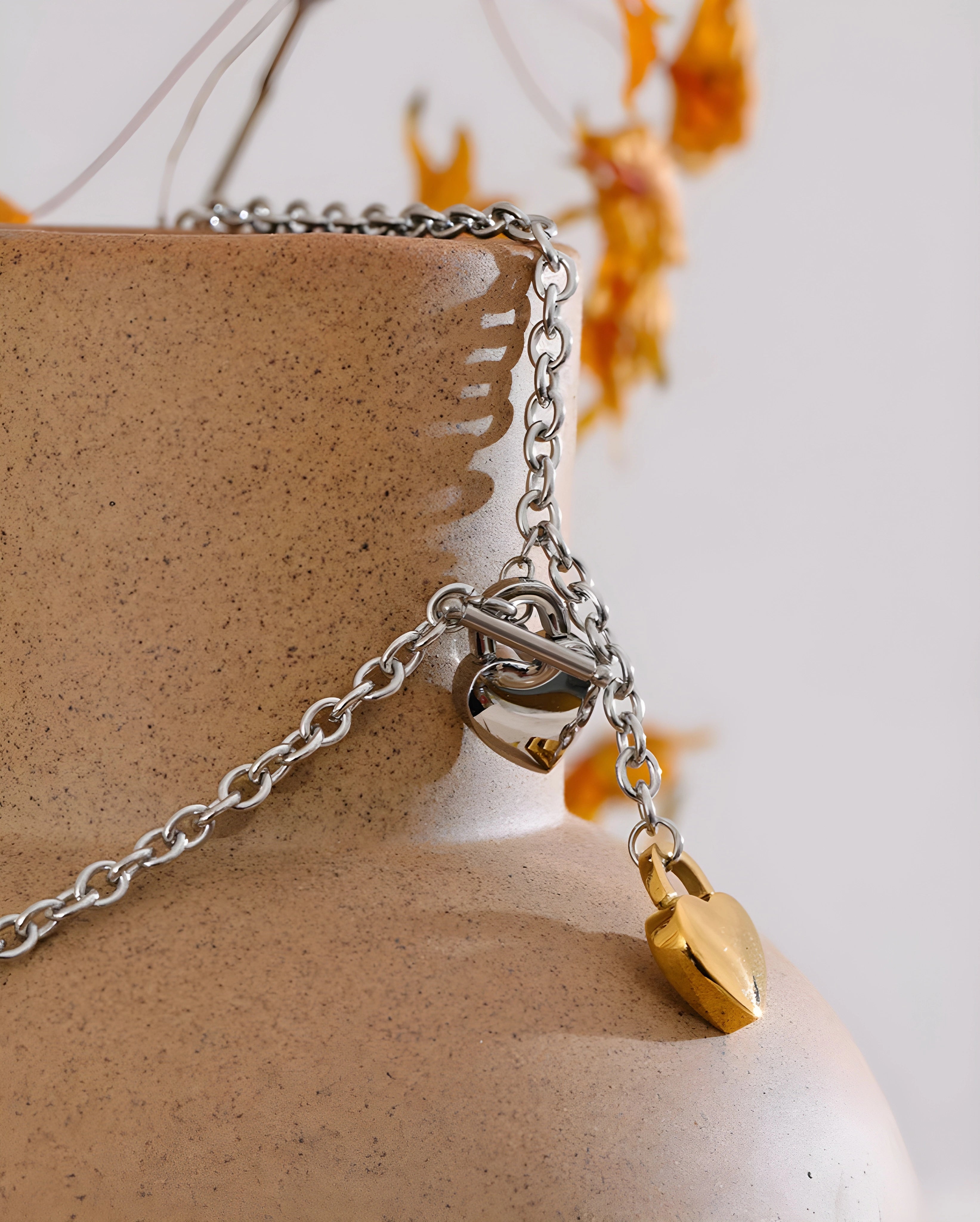 Colar Gravatinha Mix Corações