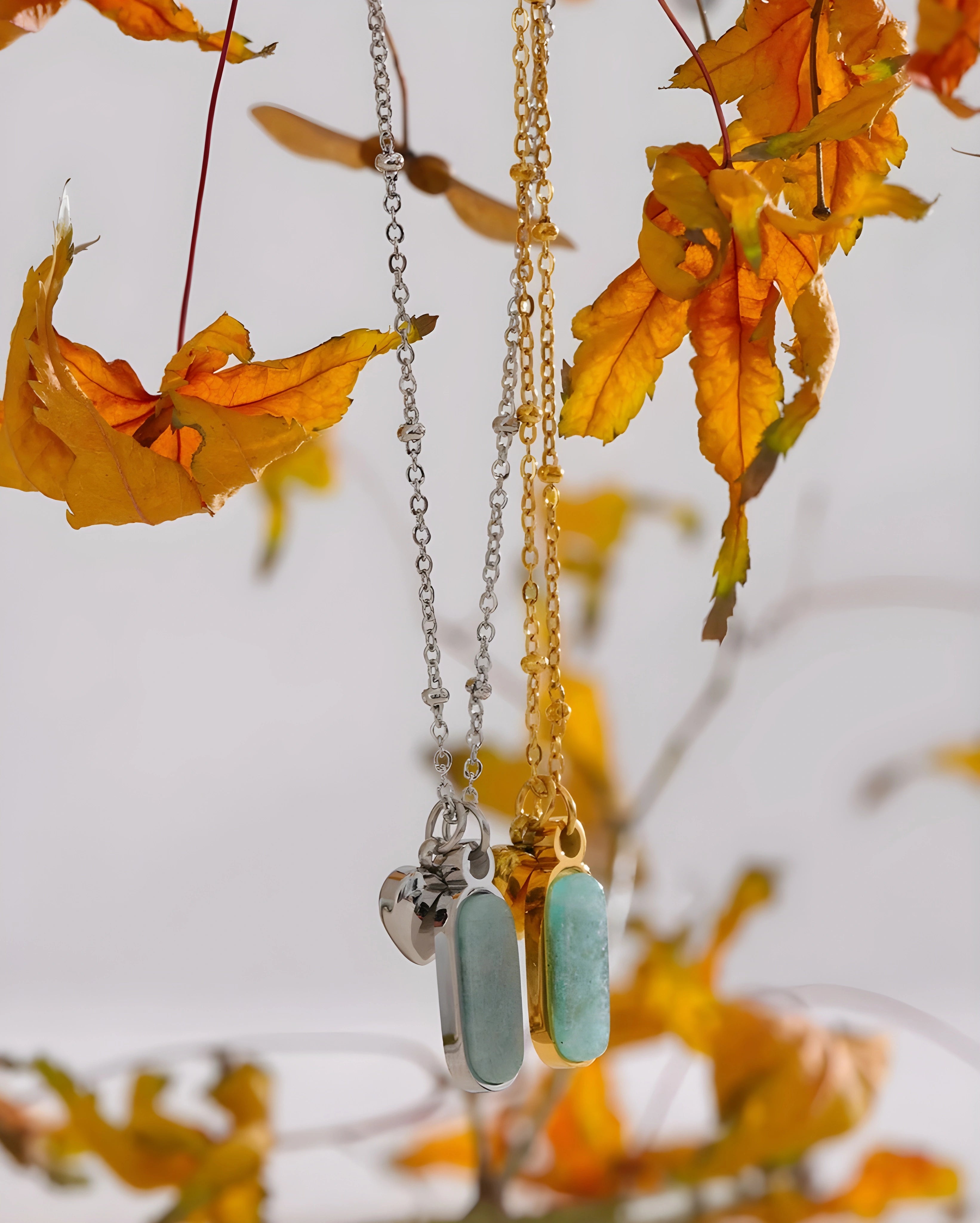 Colar Coração & Amazonita