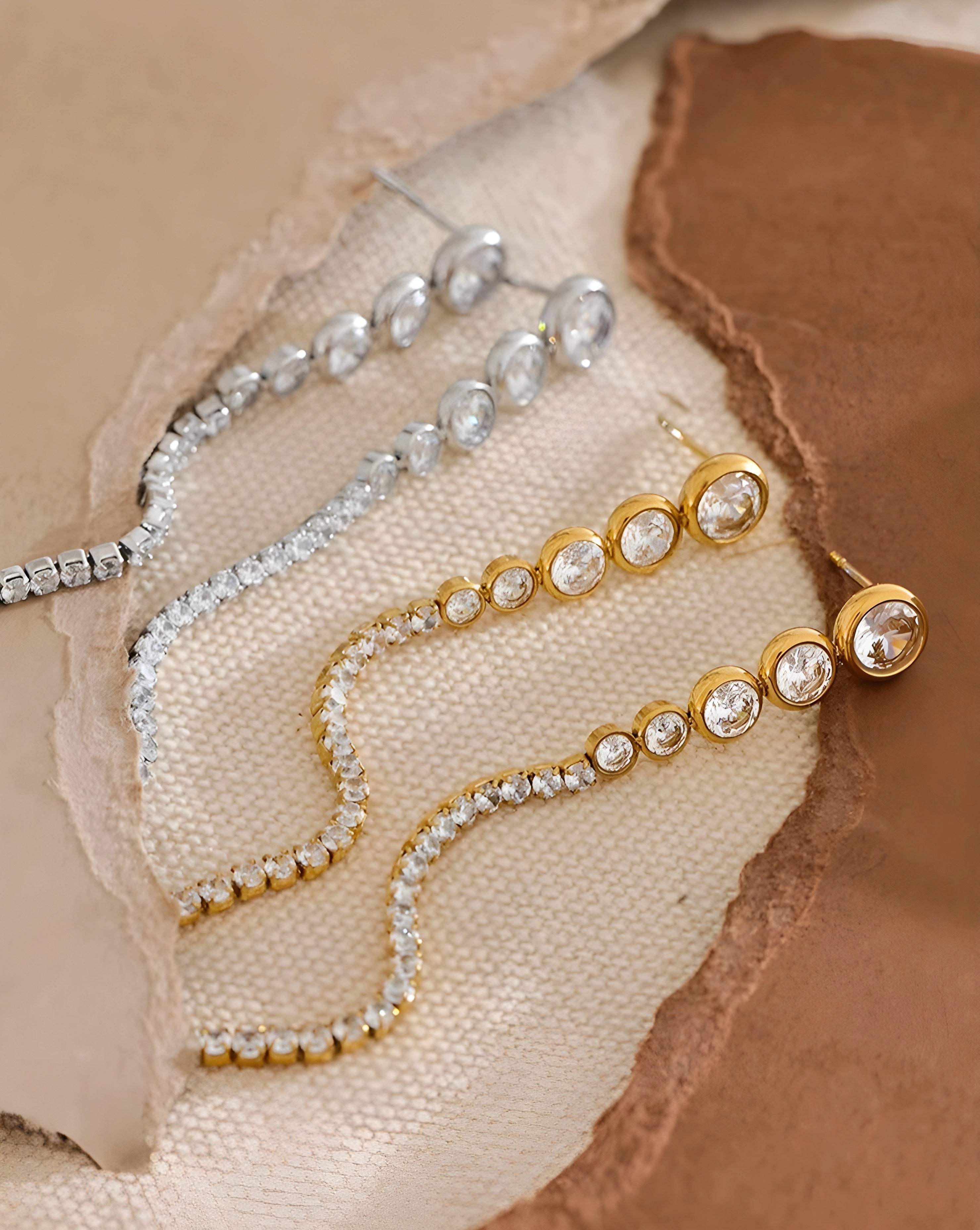 Brinco Longo Tennis Zircônia