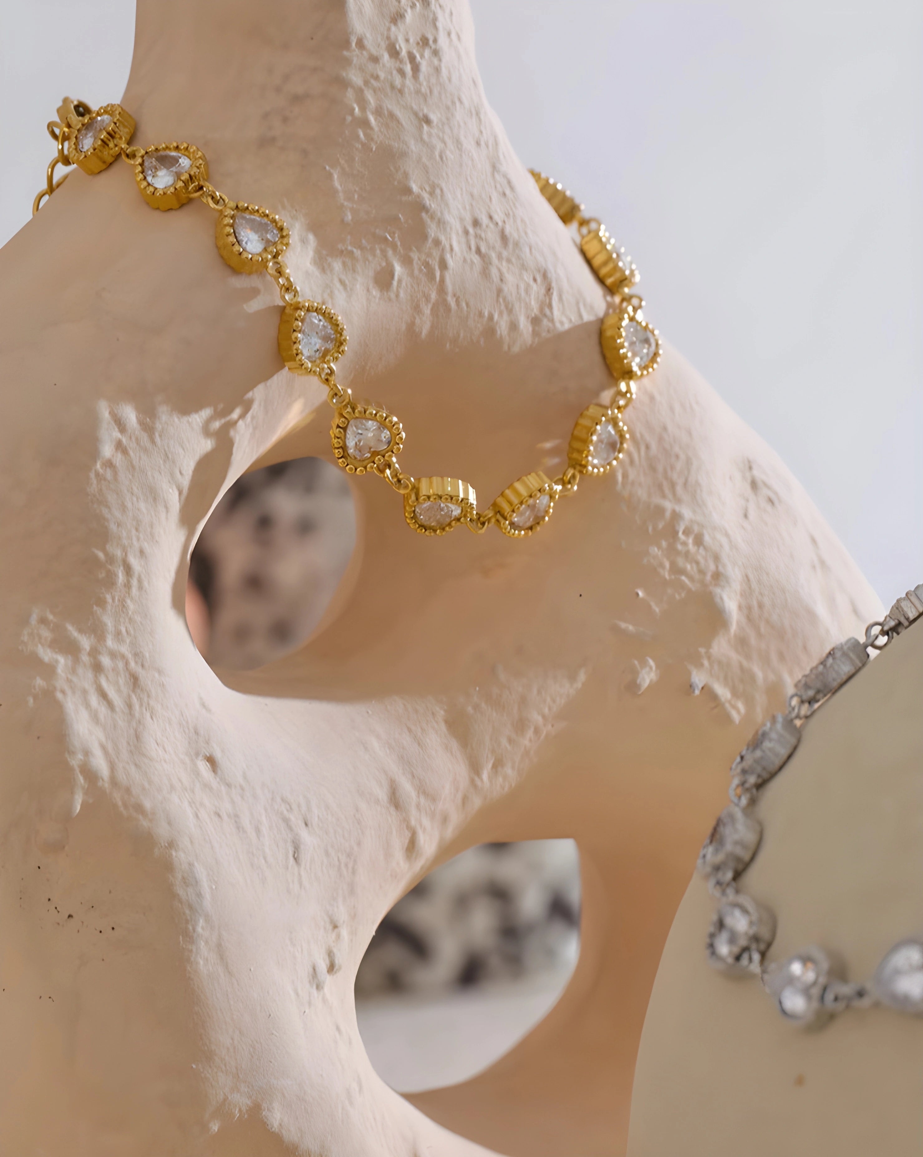 Pulseira Corações de Zircônia