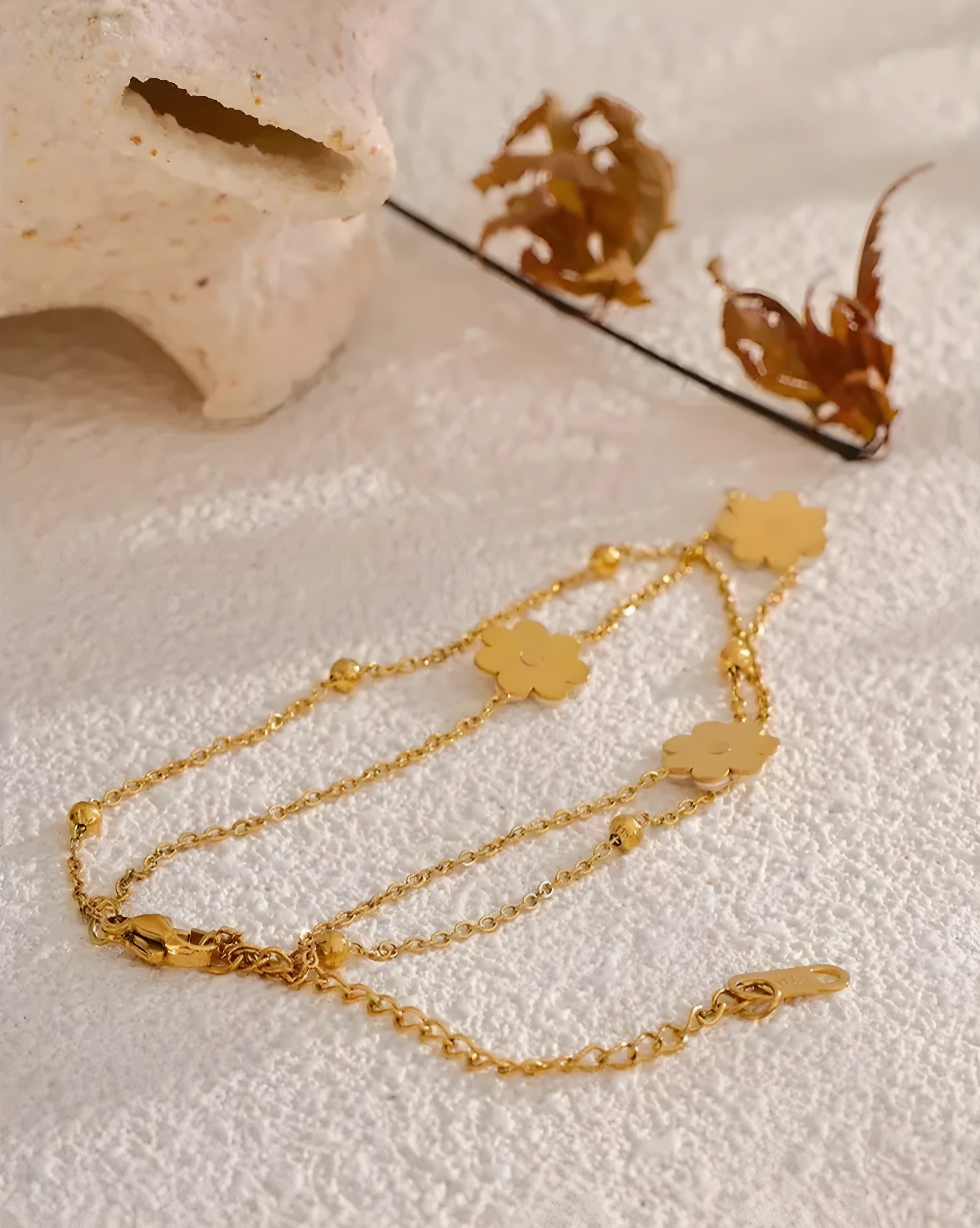 Tornozeleira Dupla Floral