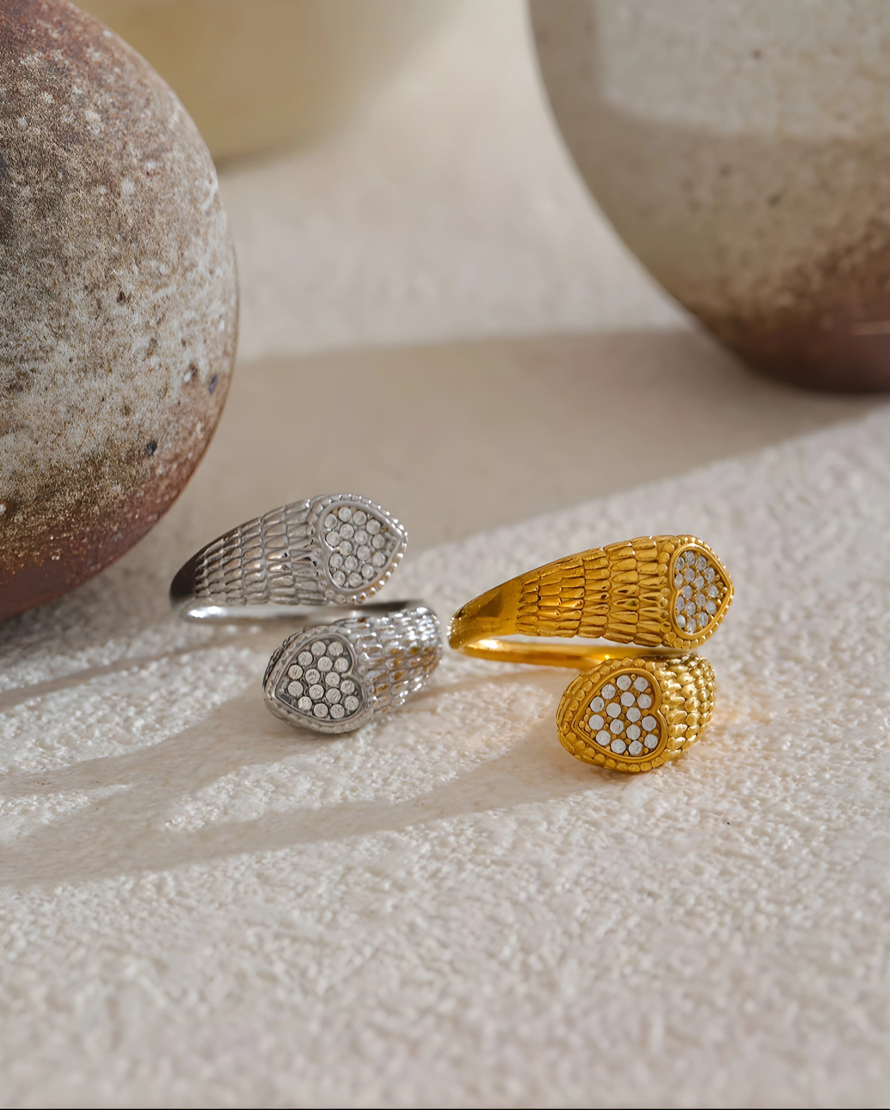 Anel Snake Coração