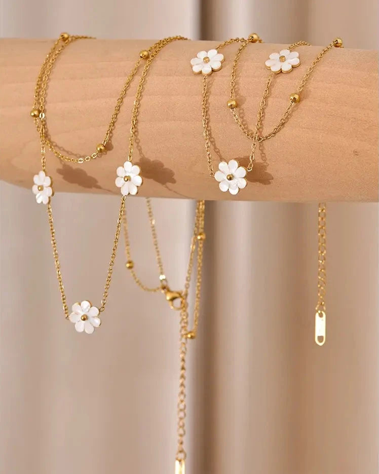 Tornozeleira Dupla Camada Floral