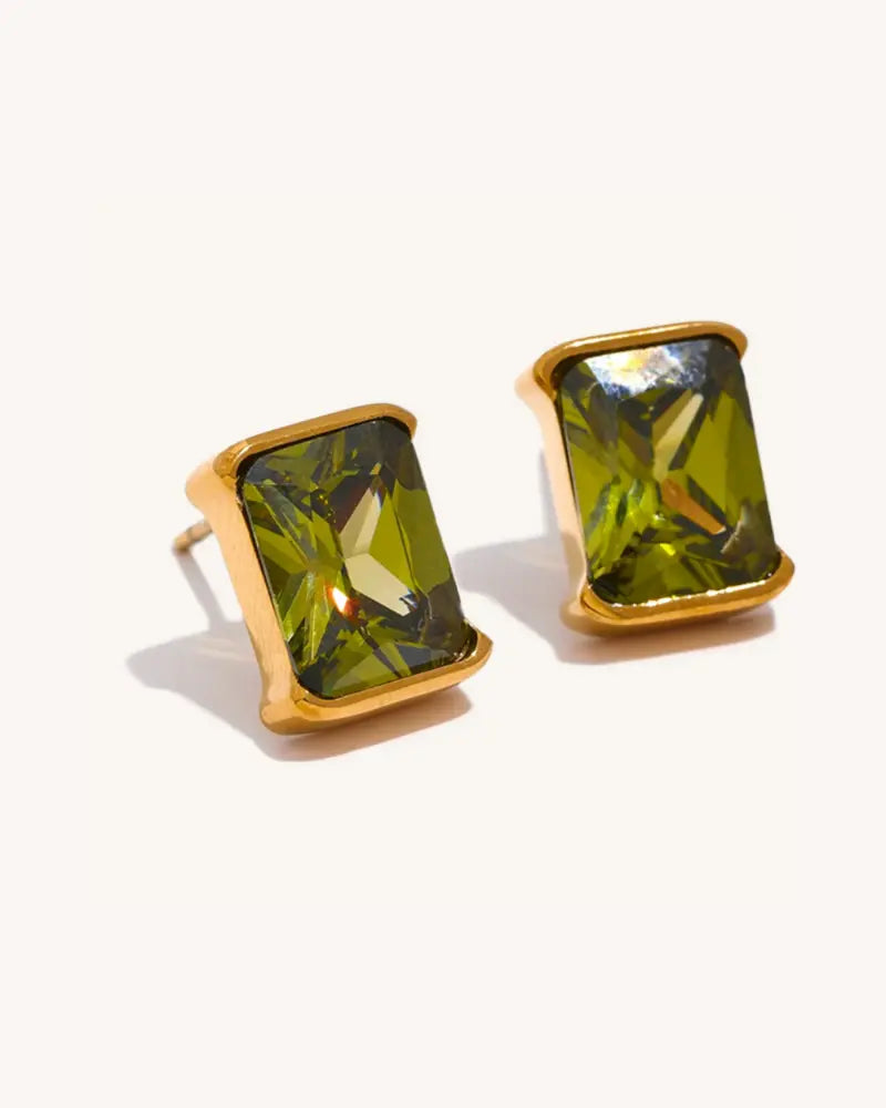 Brinco Stud Bisel Zircônia