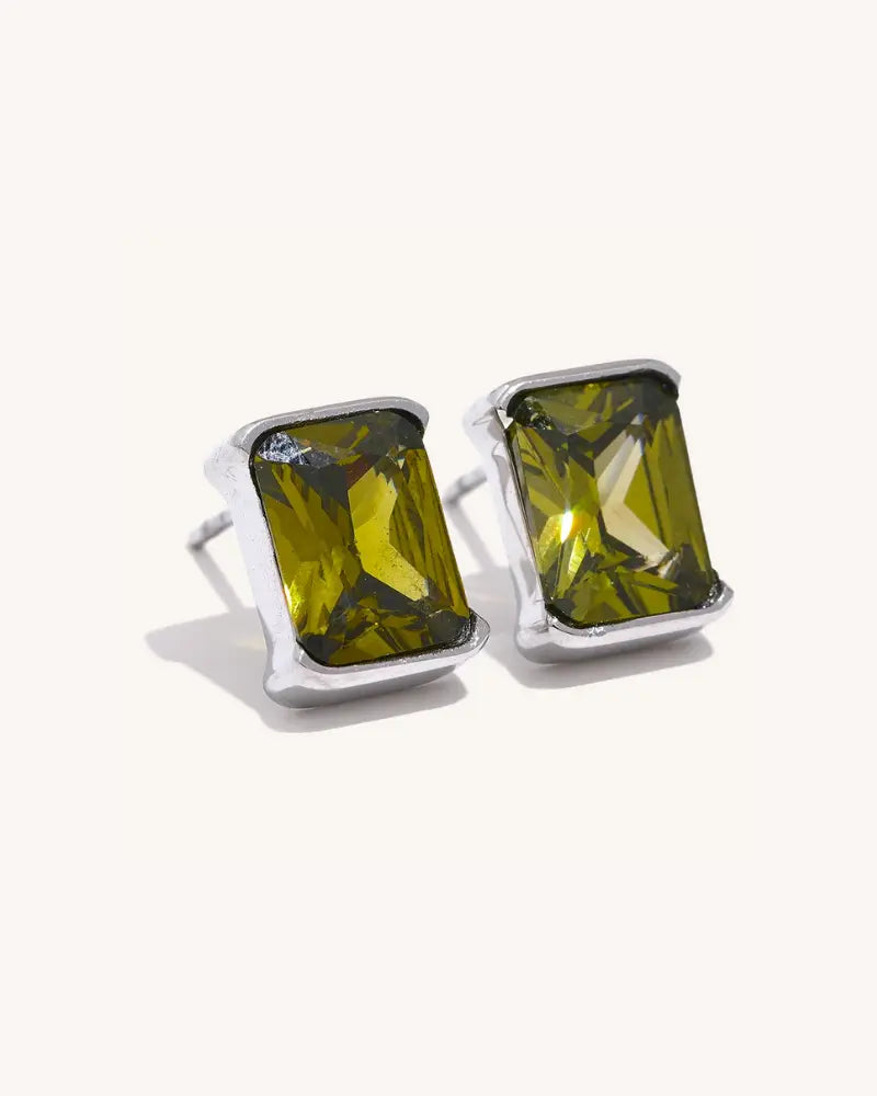 Brinco Stud Bisel Zircônia