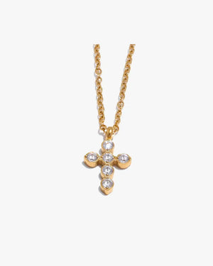 Colar Crucifixo Tennis Zircônia