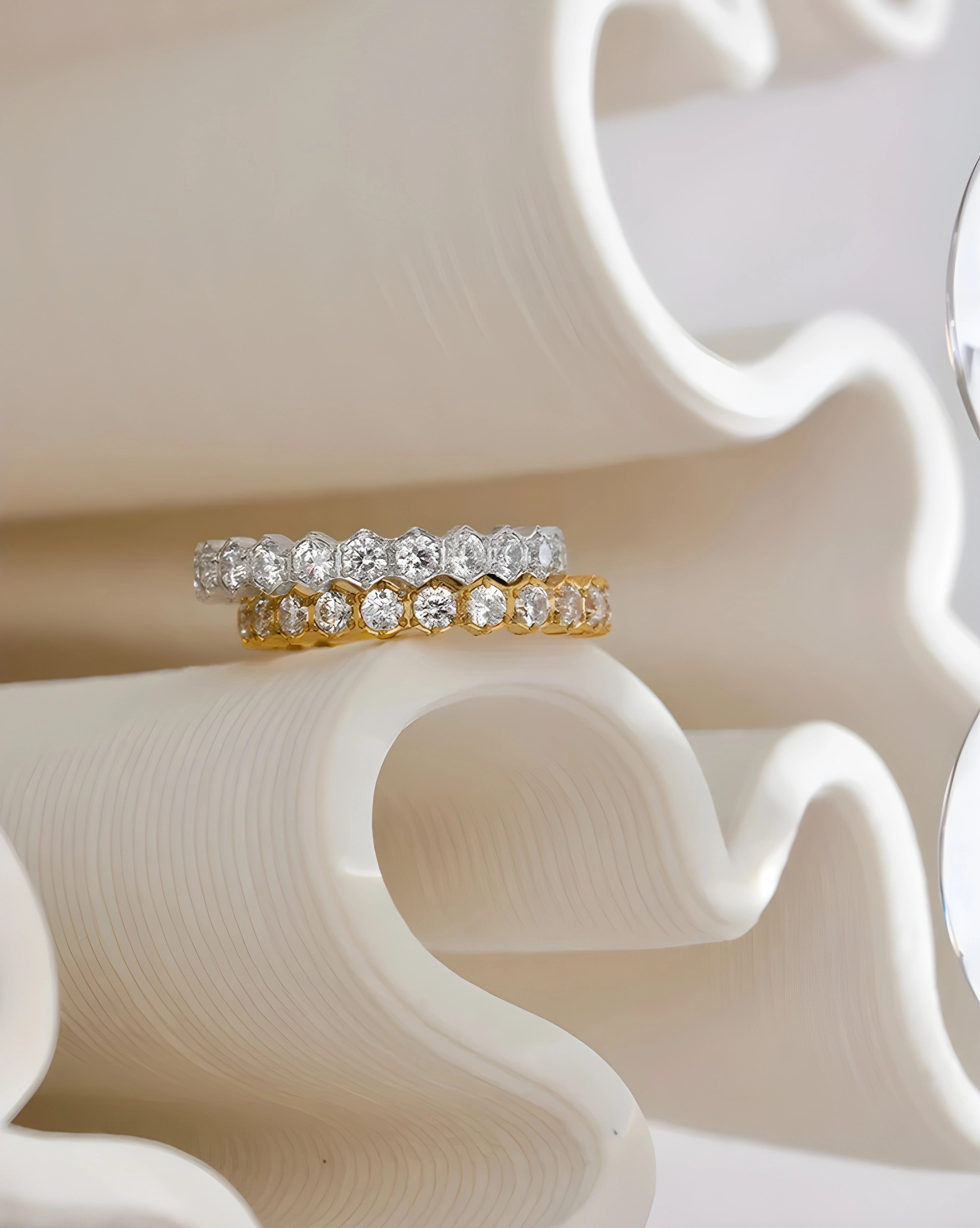 Anel Coroa Hexa Zircônia