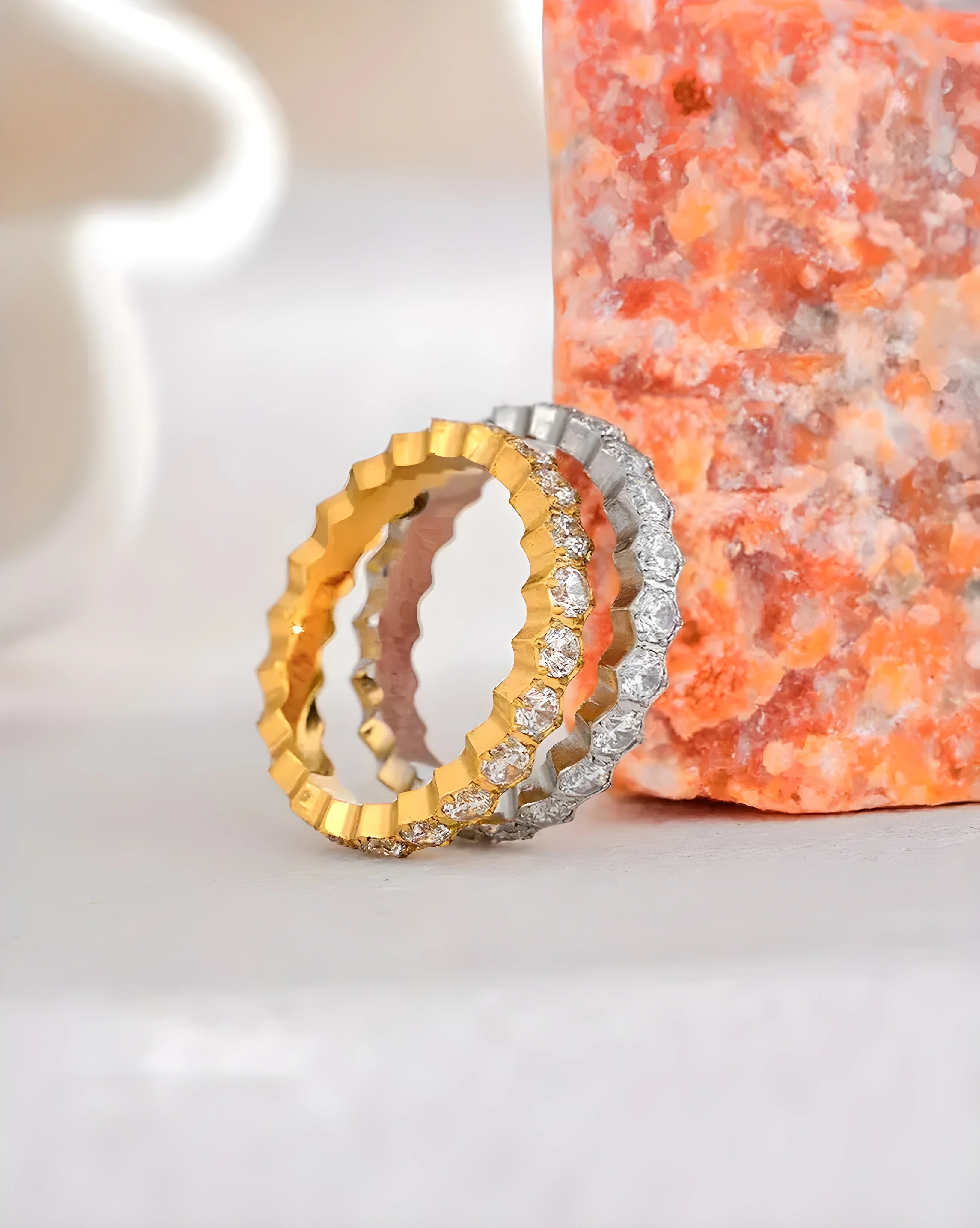 Anel Coroa Hexa Zircônia