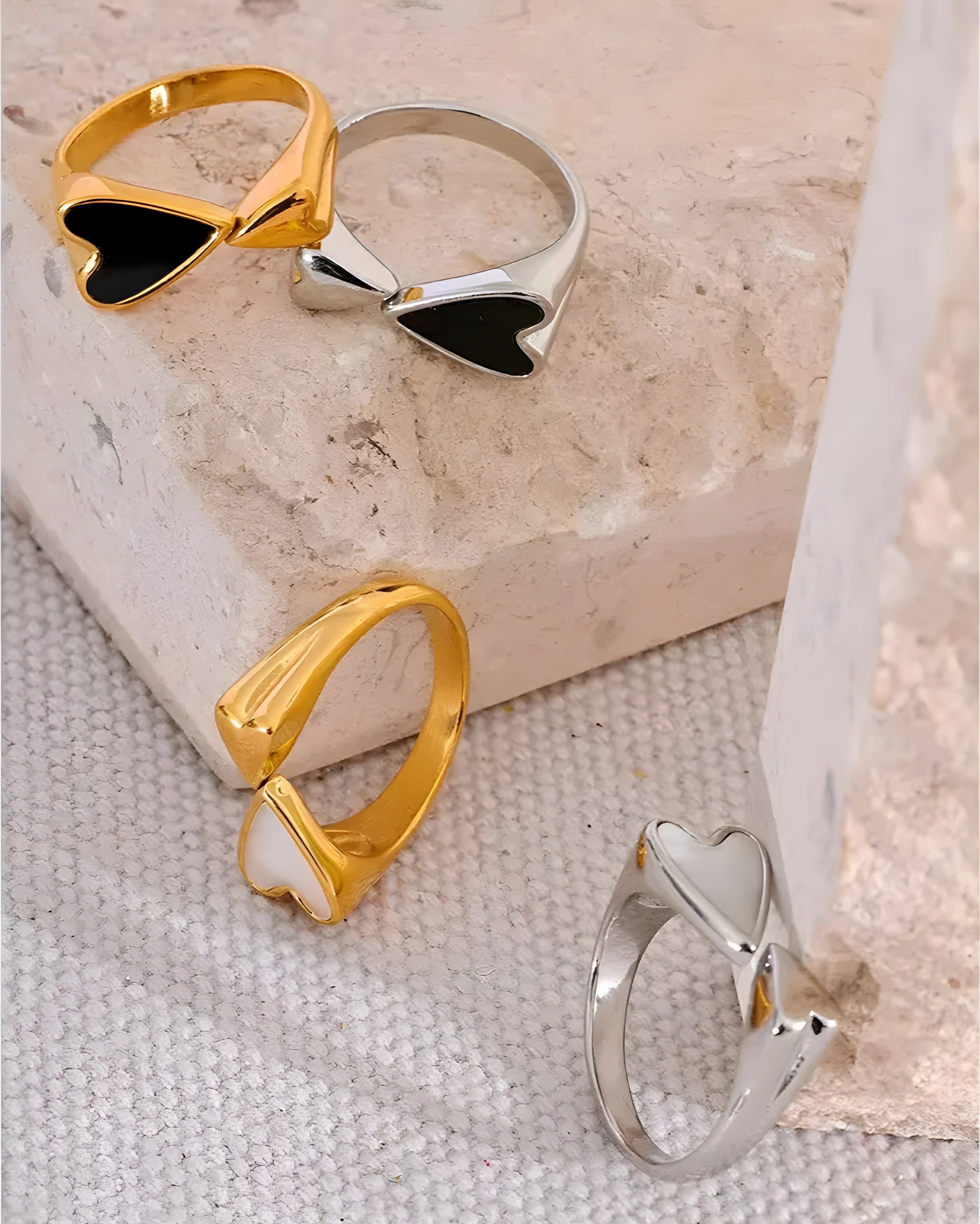 Anel Camafeu Coração