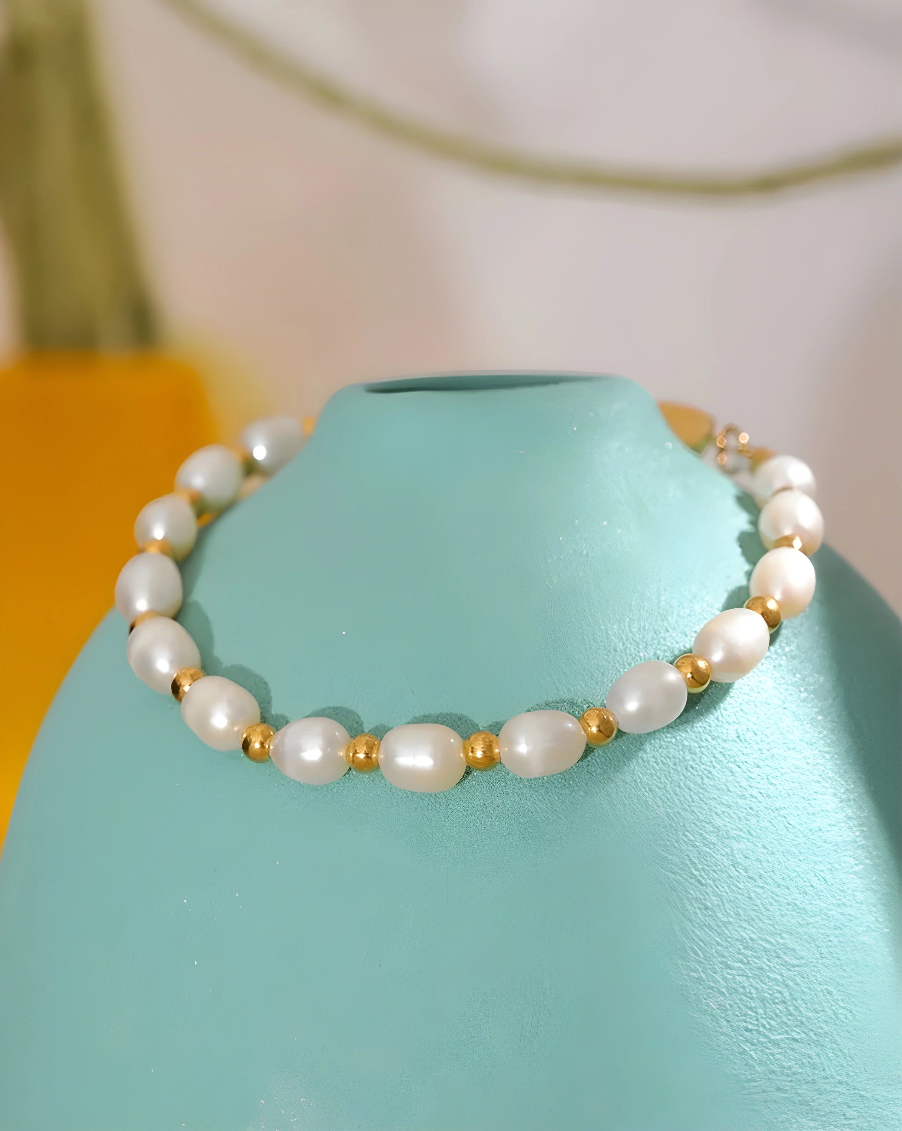 Pulseira Contas & Pérolas