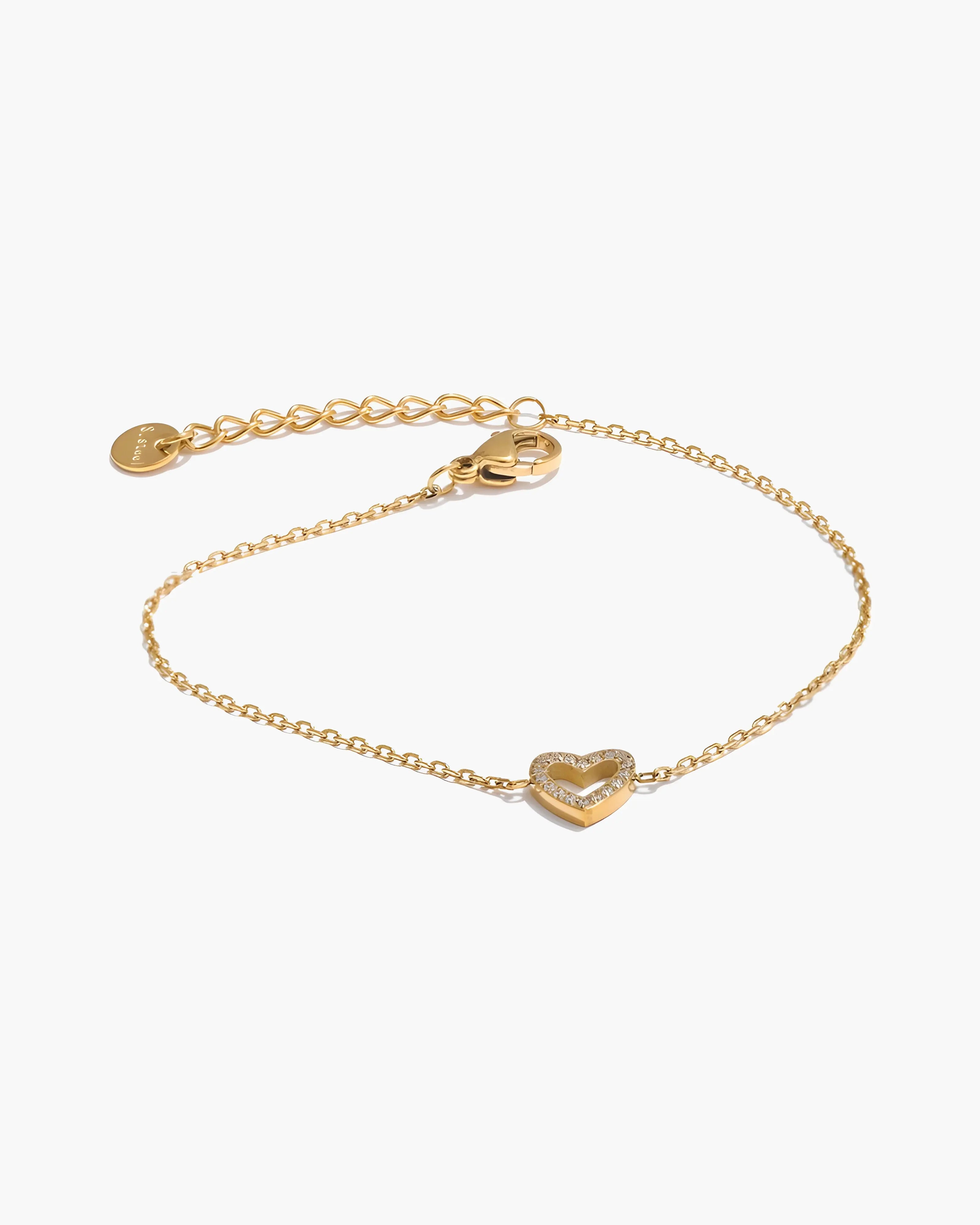 Pulseira Coração Strass