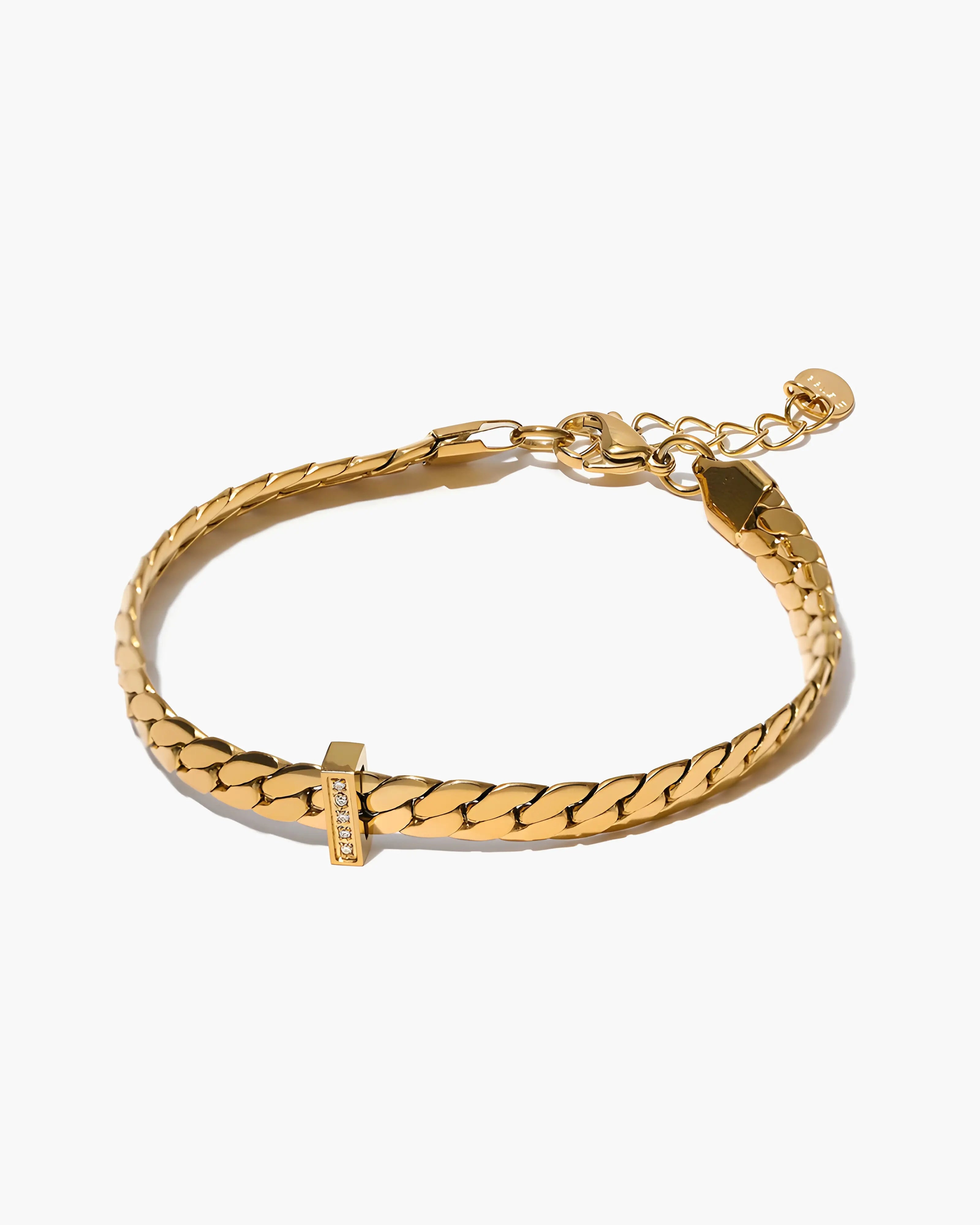 Pulseira Corrente Cubana Linha de Zircônia