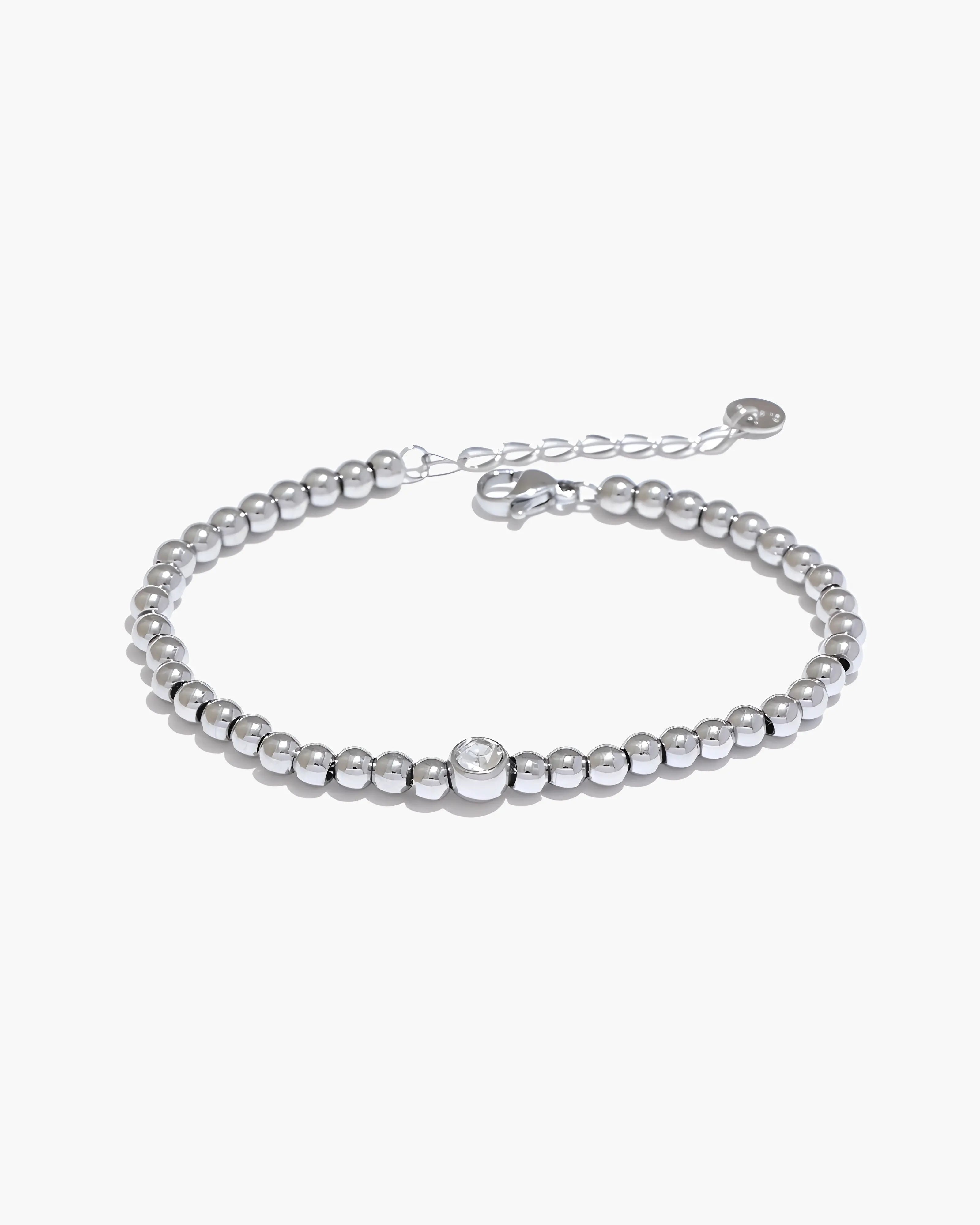 Pulseira de Contas Ponto de Zircônia