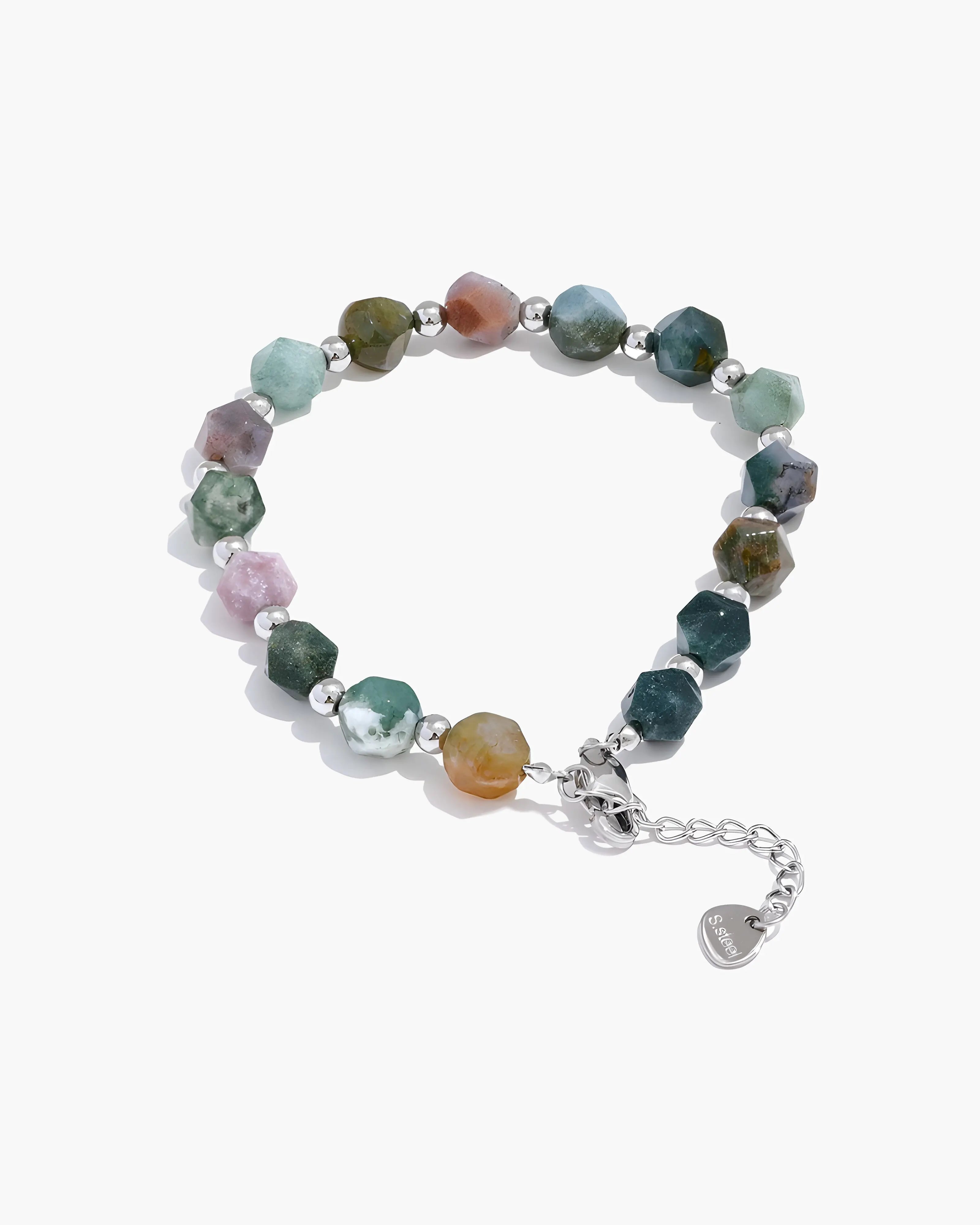 Pulseira de Contas Ágata Indiana