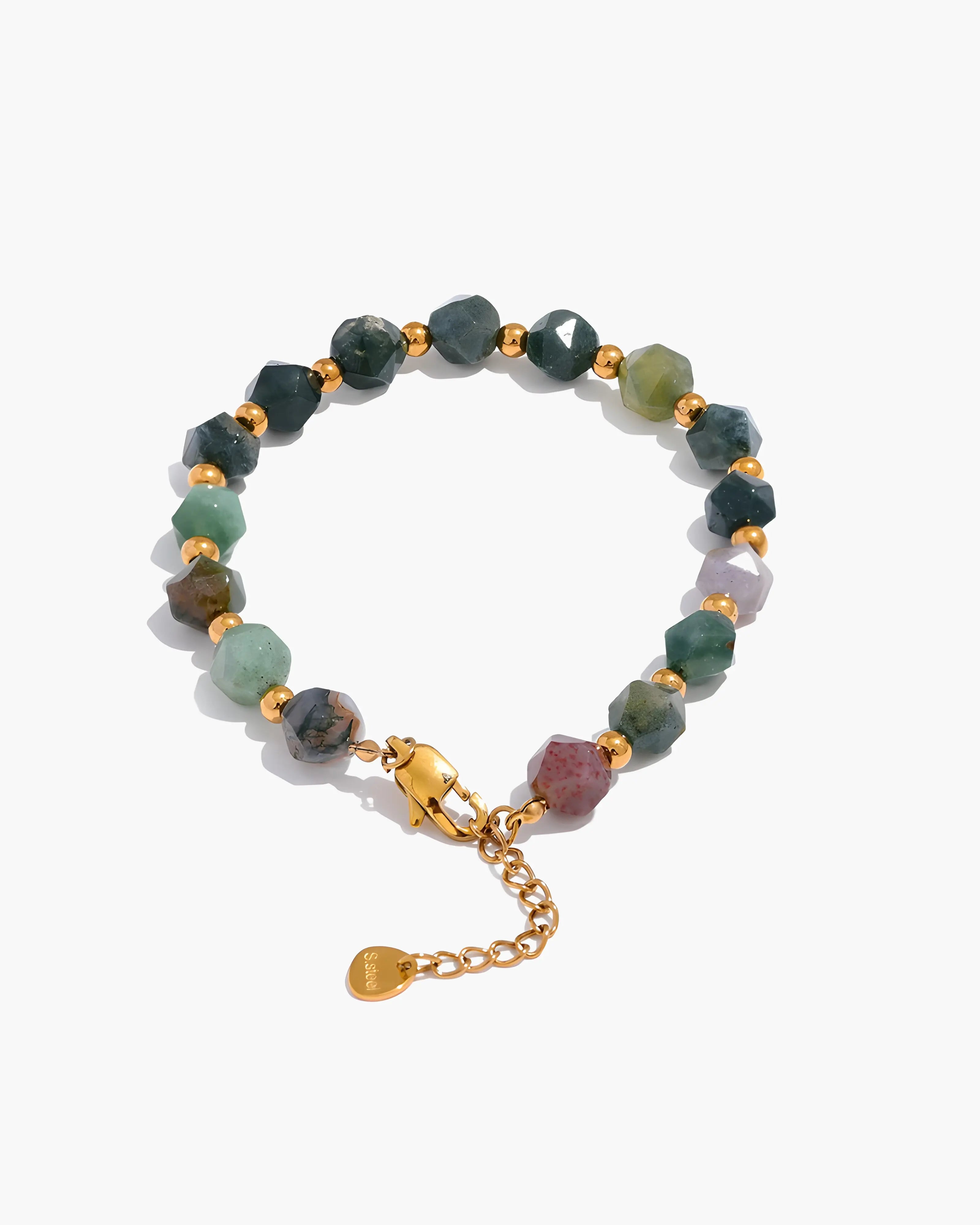 Pulseira de Contas Ágata Indiana